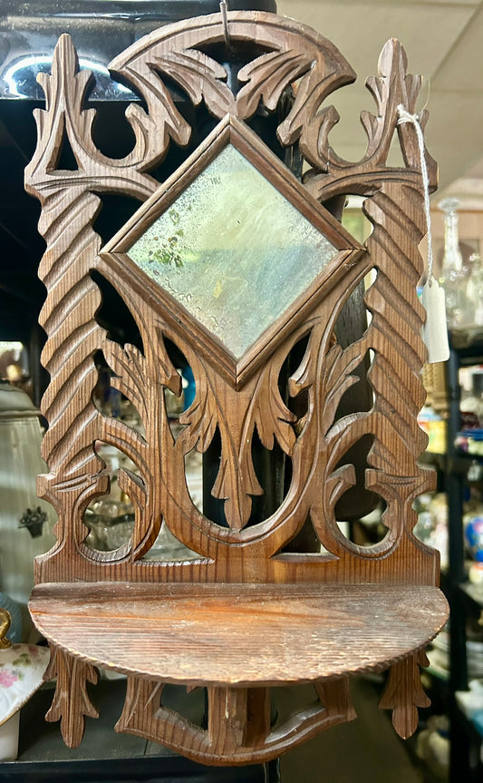 CARVED FOLK ART ANTIQUE SHELF