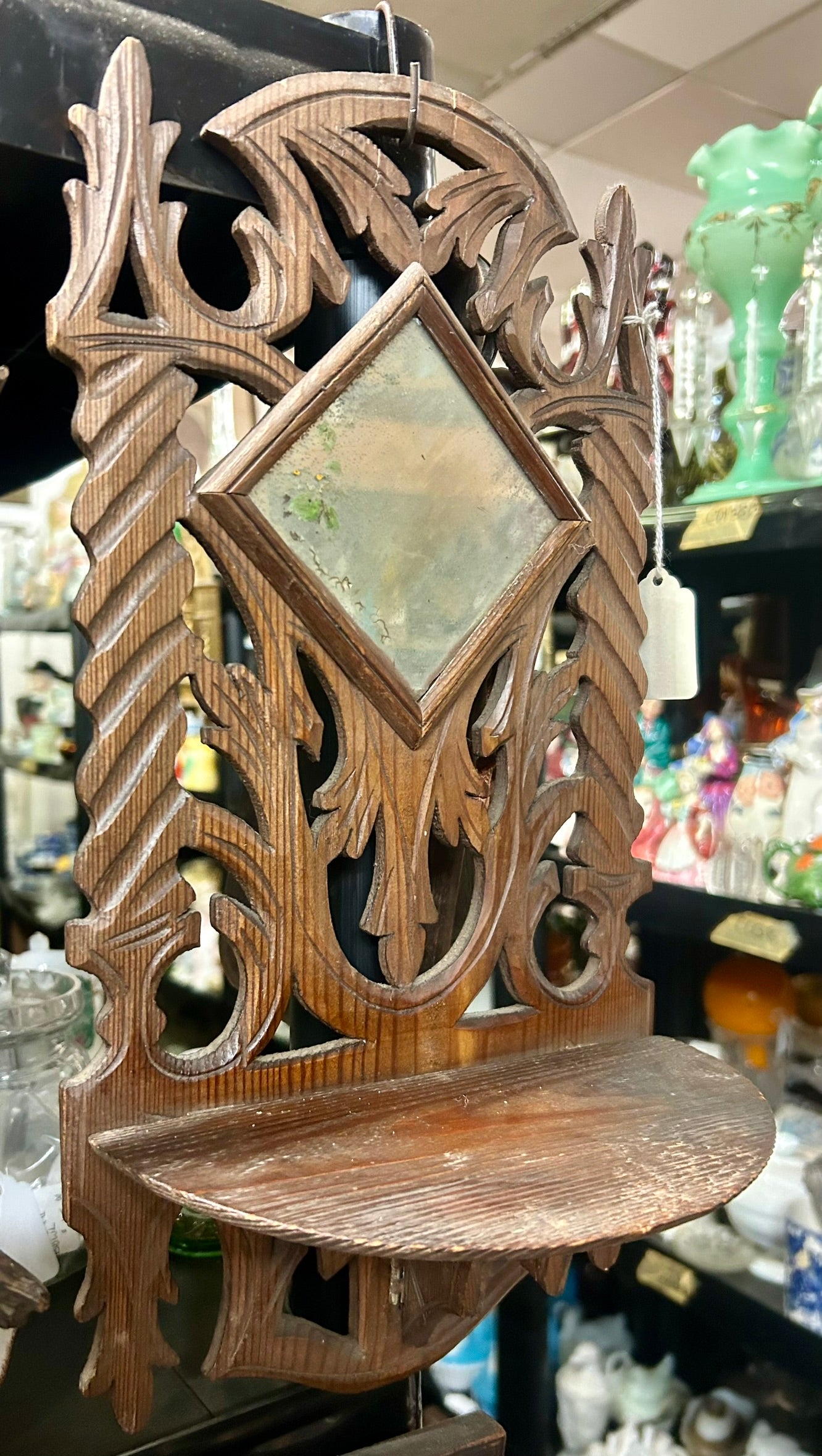 CARVED FOLK ART ANTIQUE SHELF