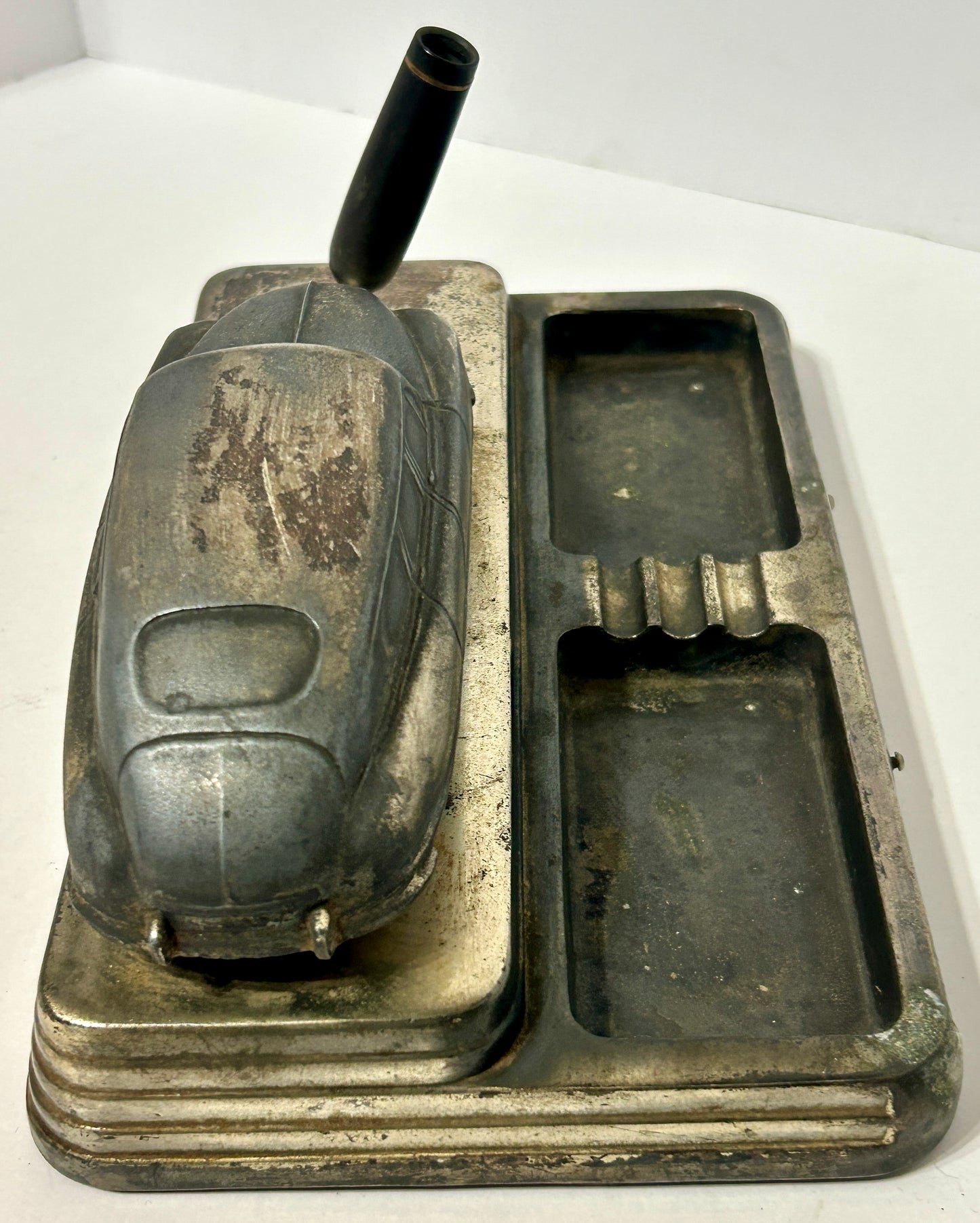 1940 CAR DEALER FIGURAL DESK PEN HOLDER BY CHICAGO NATIONAL PRODUCTS