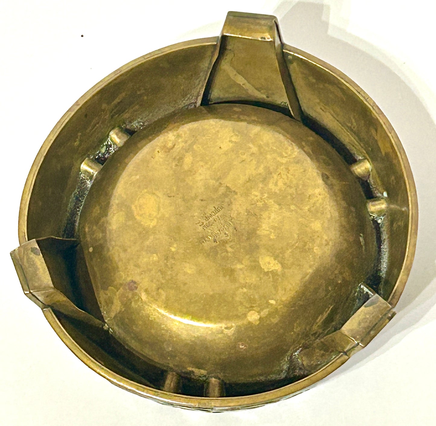 SALVADOR HECHO EN MEXICO BRONZE WITH INSET TILES ASHTRAY