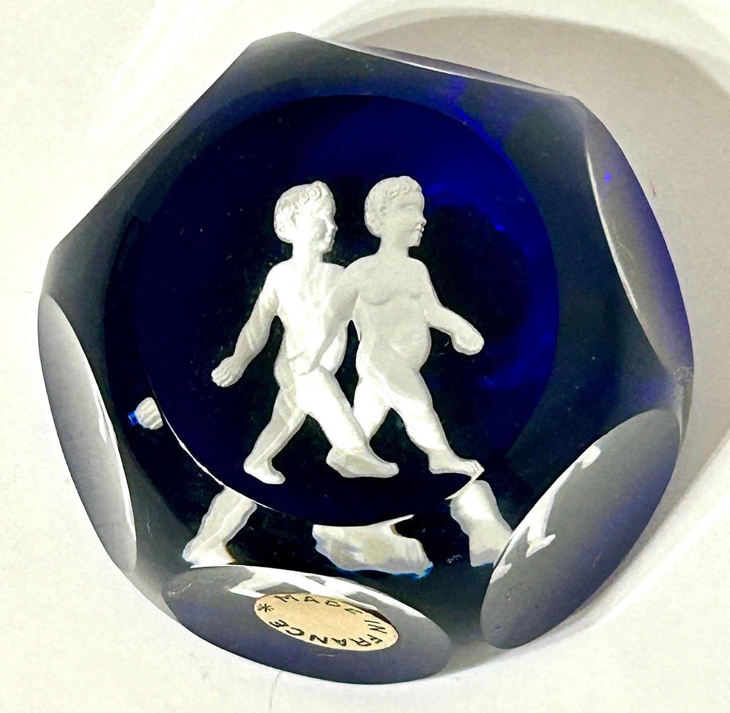 PAPERWEIGHT BACCARAT "TWINS" SULFIDE