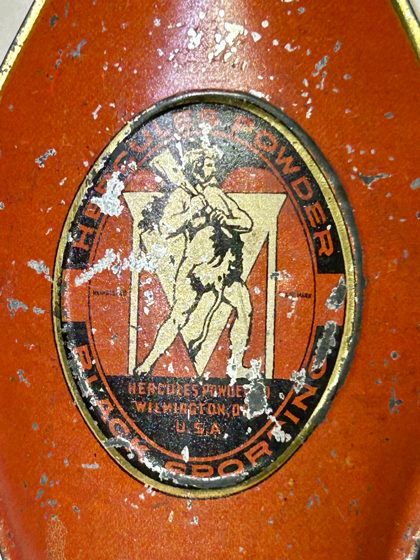 HERCULES POWDER FLASK ADVERTISING TIN