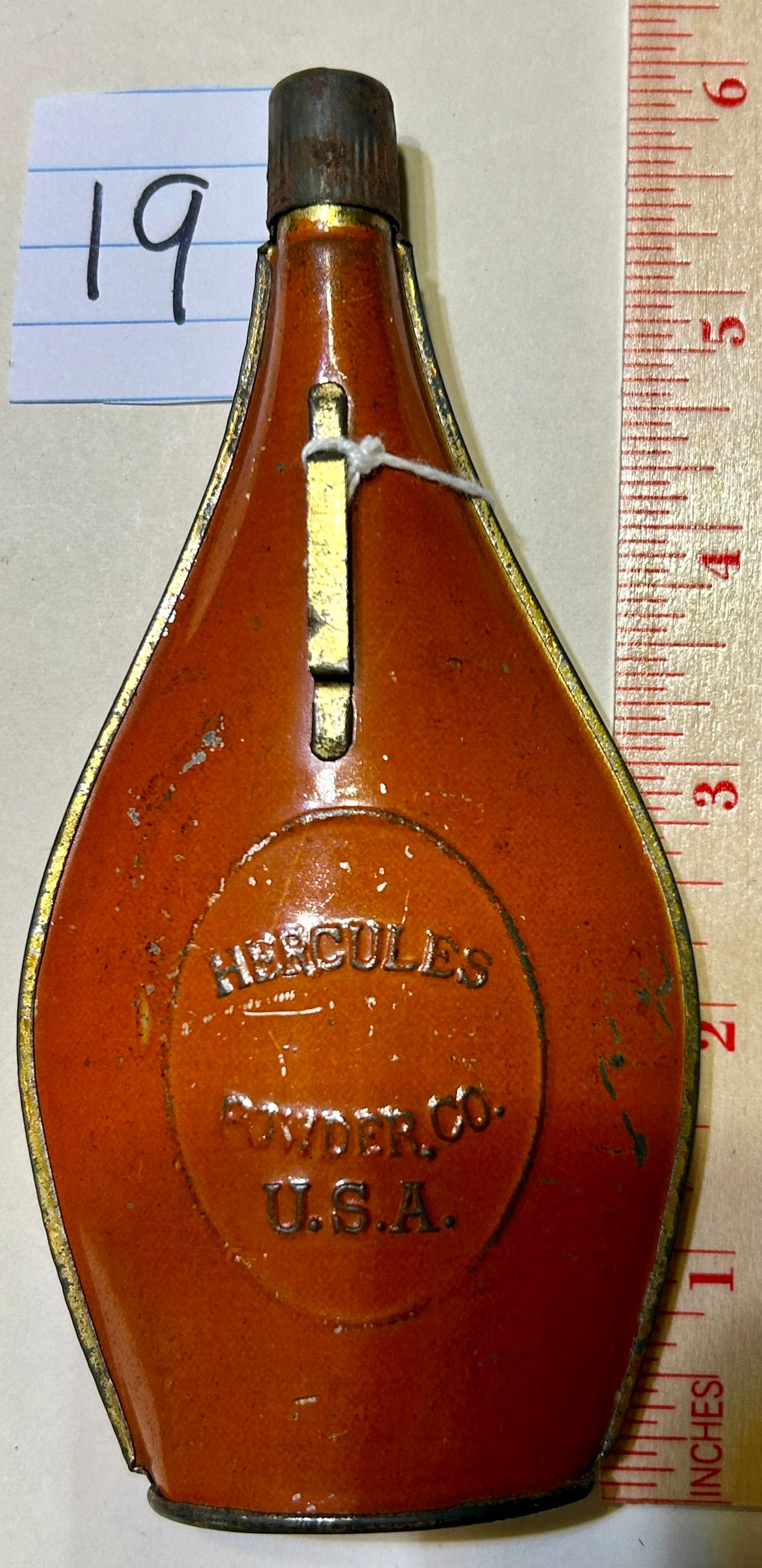 HERCULES POWDER FLASK ADVERTISING TIN