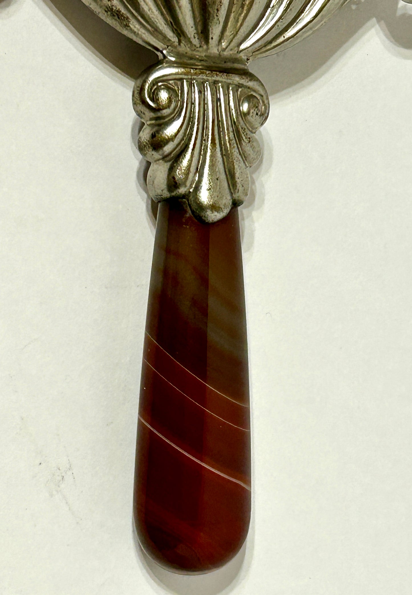 AGATE HANDLED ANTIQUE BLOTTER ROLLER