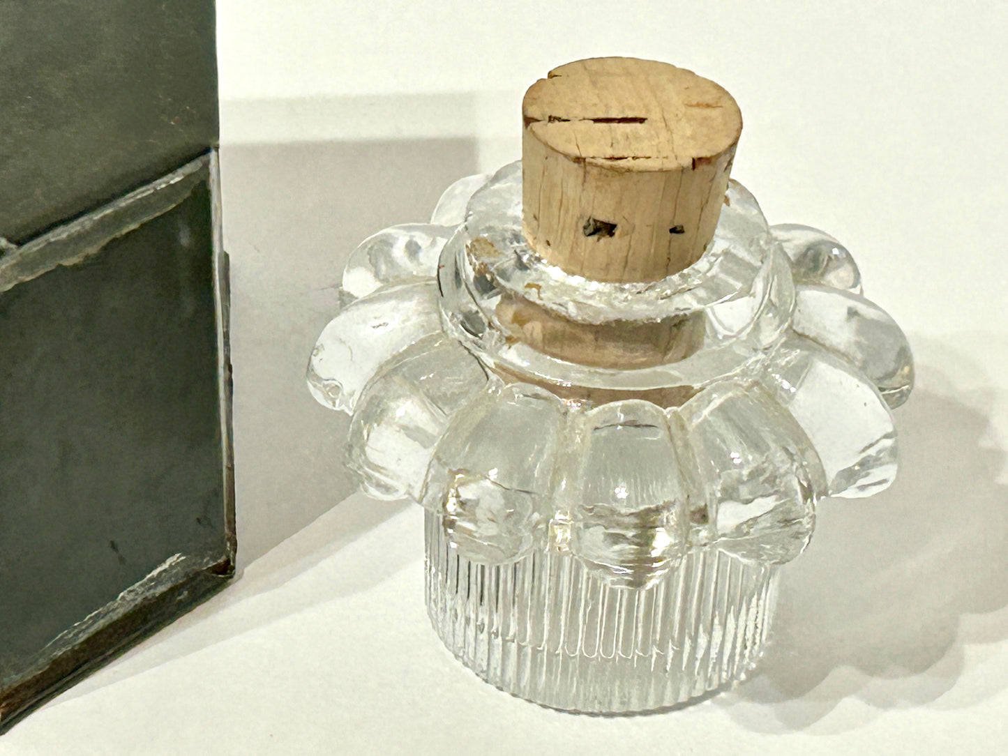 INKWELL ANTIQUE EARLY TIN AND GLASS
