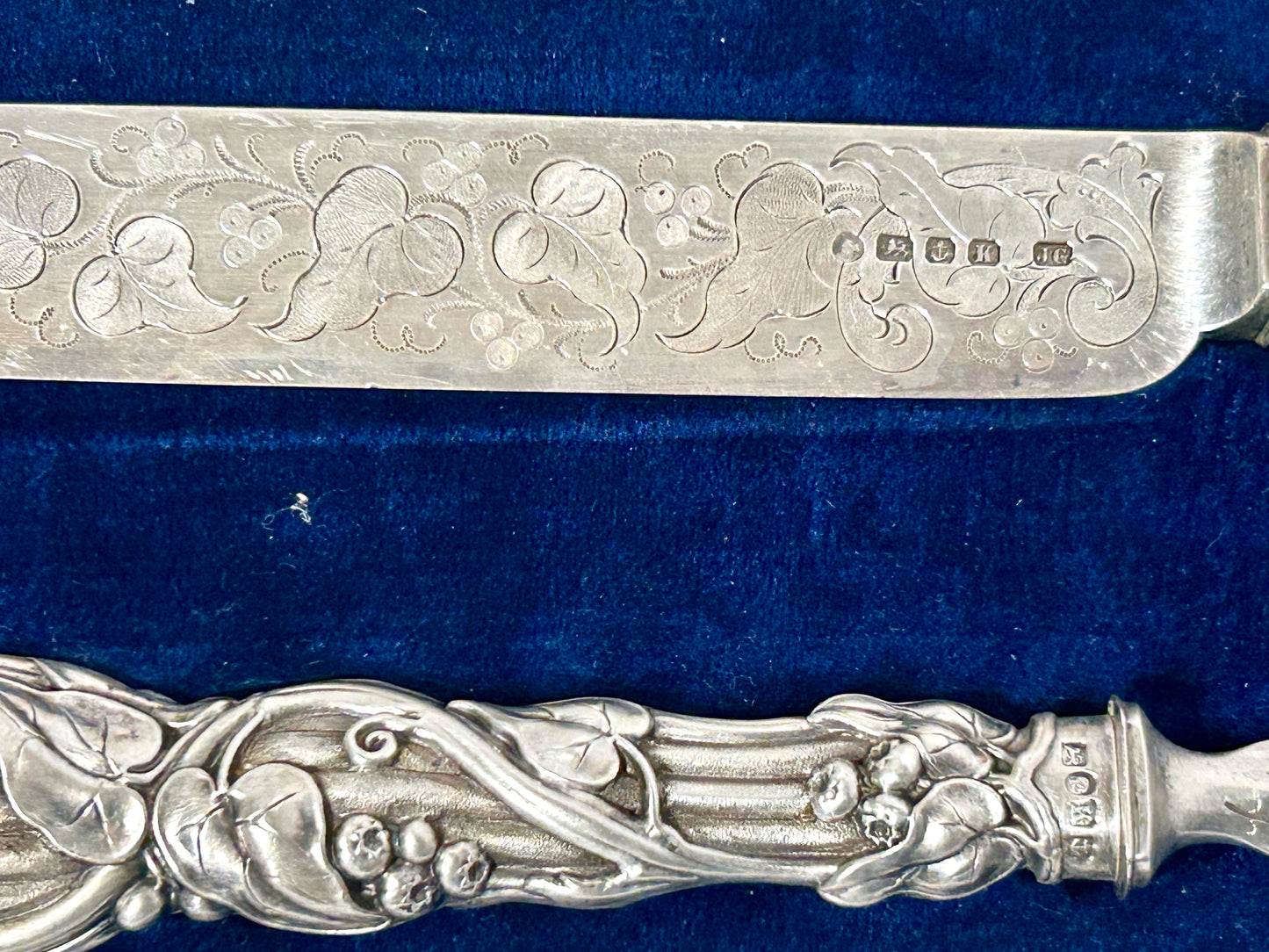 STERLING SILVER ANTIQUE FISH SET