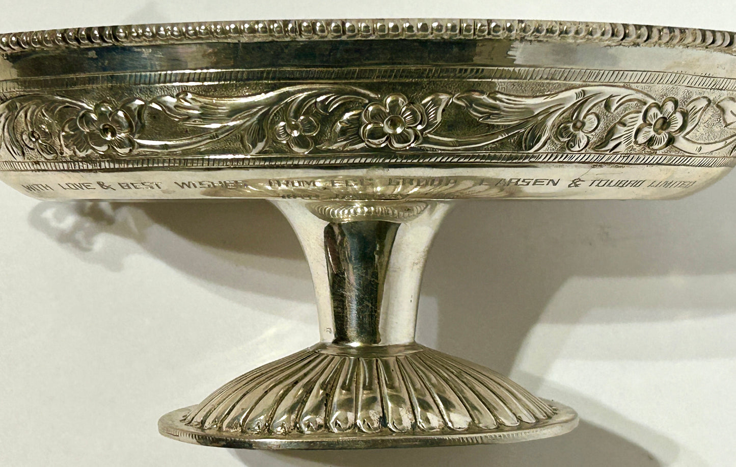 SILVER BASKET AWARDED BY LARSEN & TOUBRO LIMITED OF BOMBAY