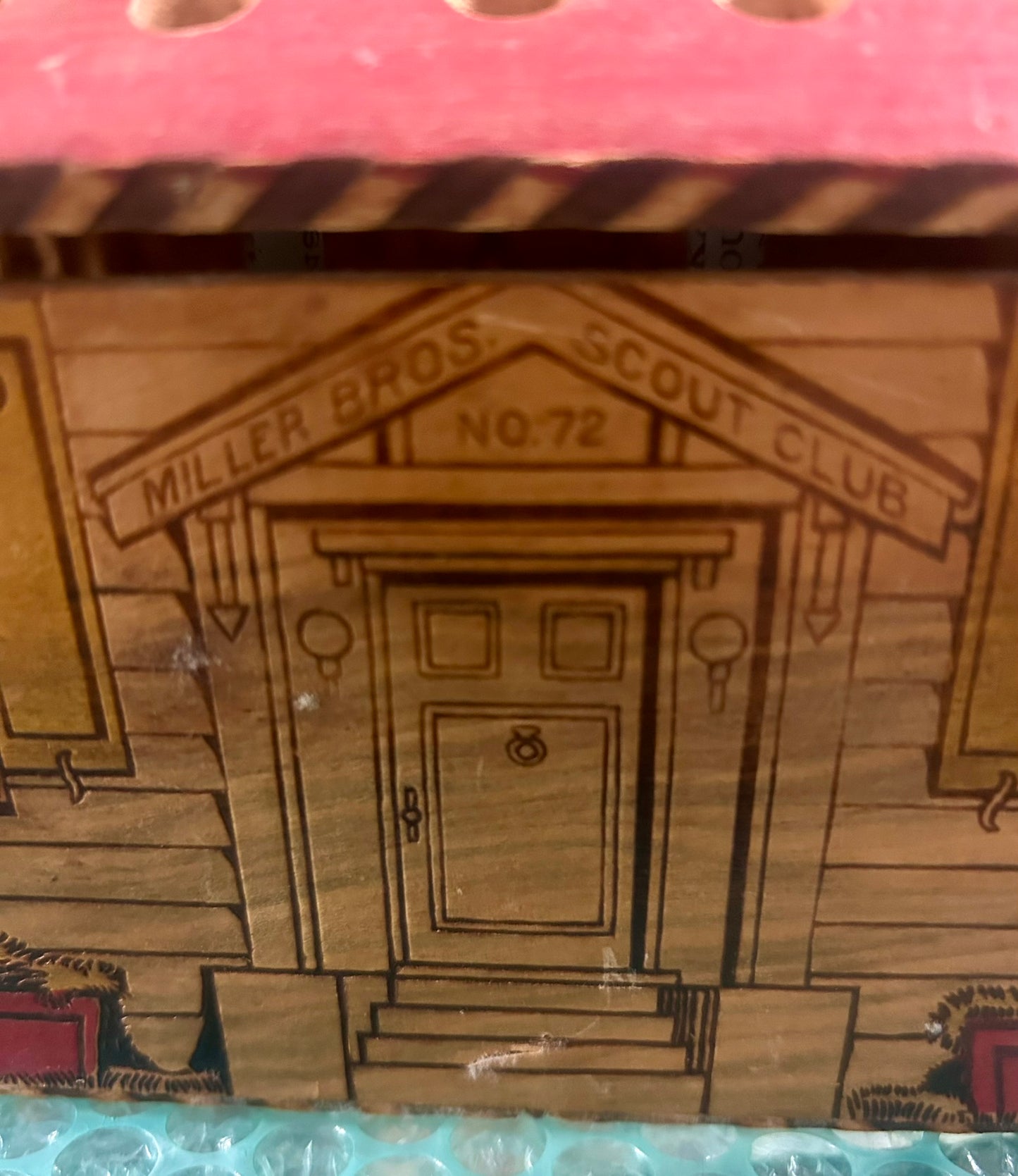 MILLER BROTHERS FIGURAL CABIN ADVERTISING DISPLAY FOR PENCILS