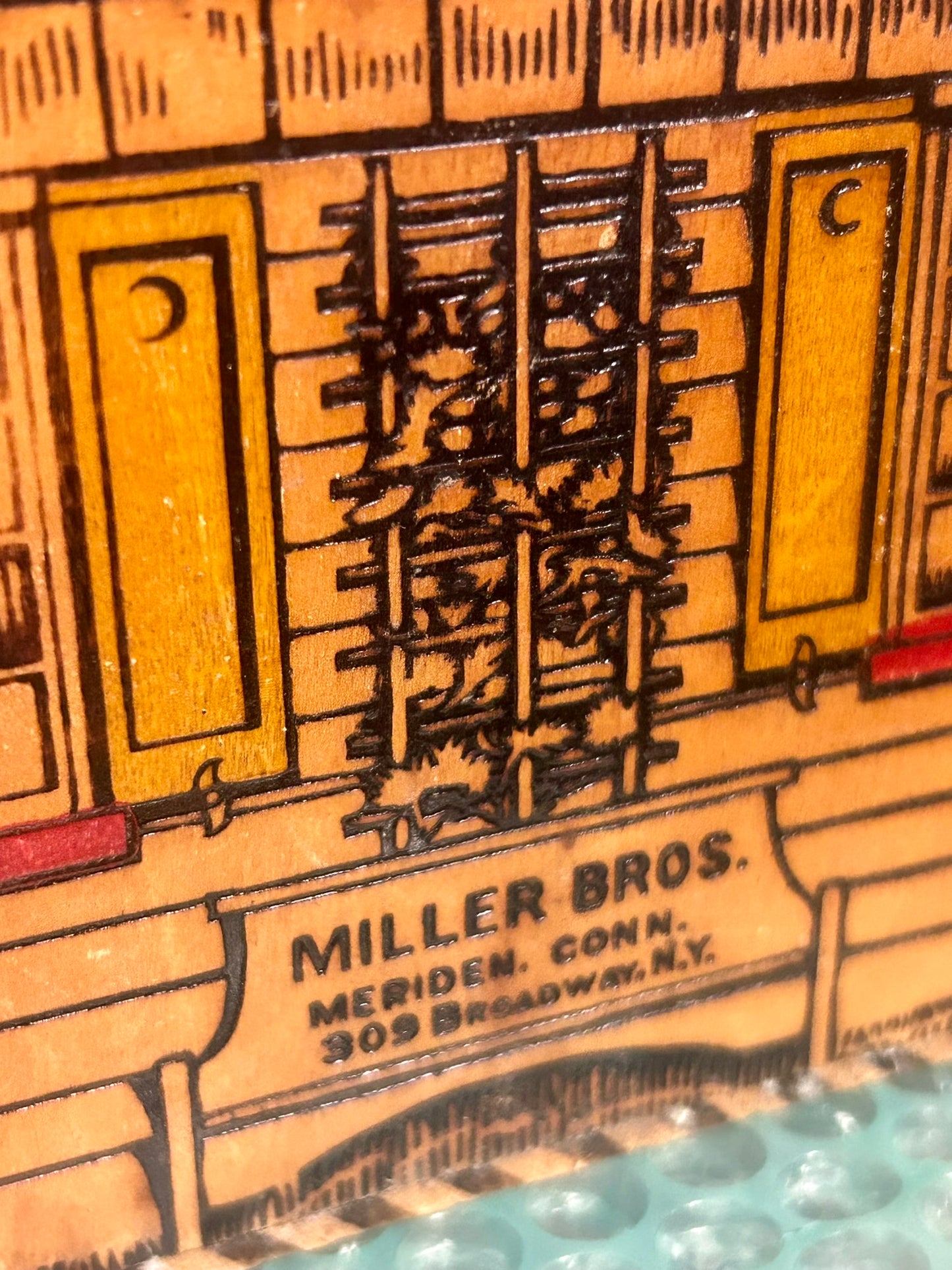 MILLER BROTHERS FIGURAL CABIN ADVERTISING DISPLAY FOR PENCILS