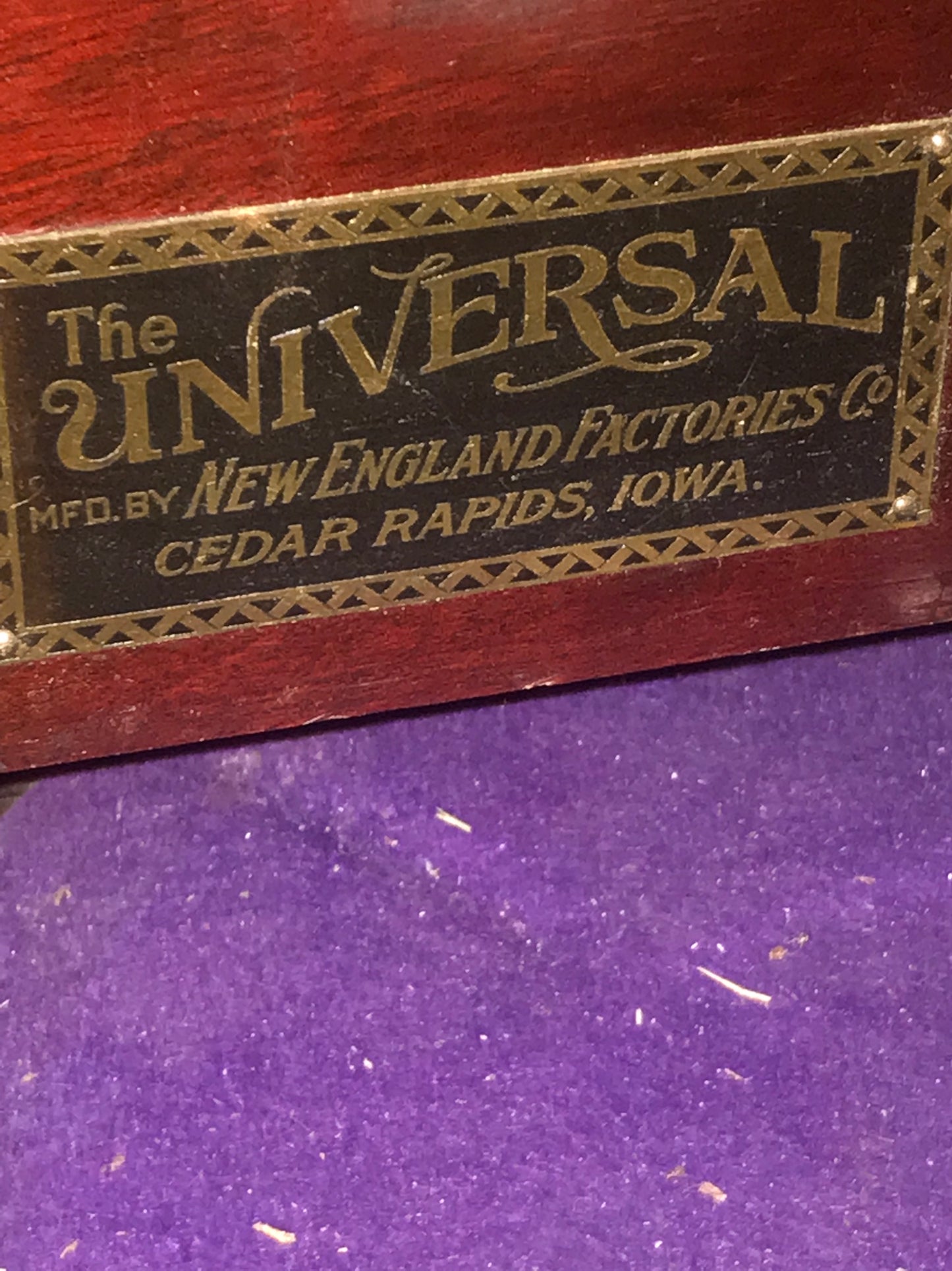 RARE PIANO SHAPE WIND UP UNIVERSAL CEDAR RAPIDS. IOWA PHONOGRAPH