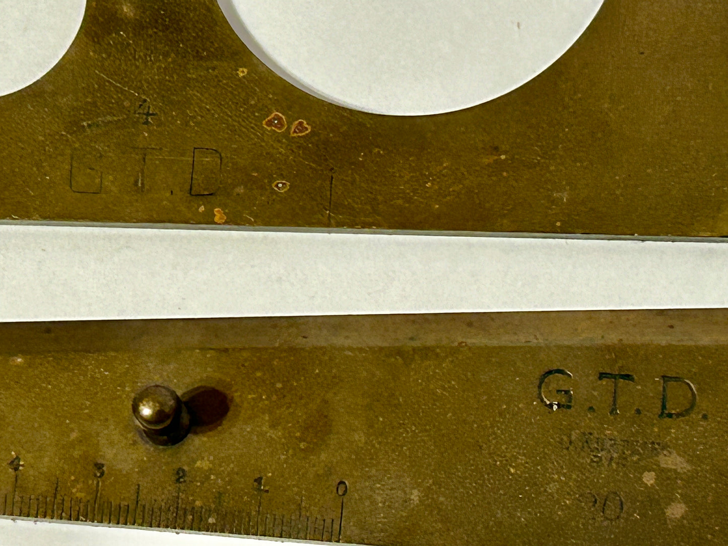 BRASS DRAFTING ANTIQUE TRIANGLES PAIR