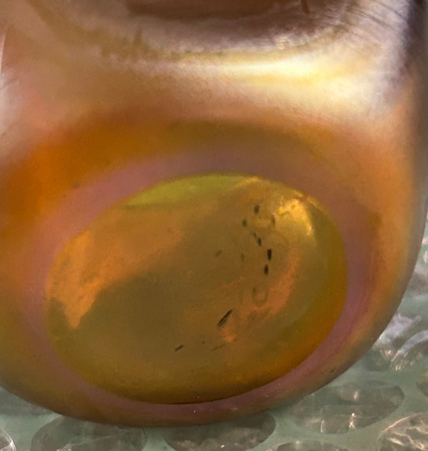QUEZAL GLASS GOLD IRRIDESCENT TOOTHPICK