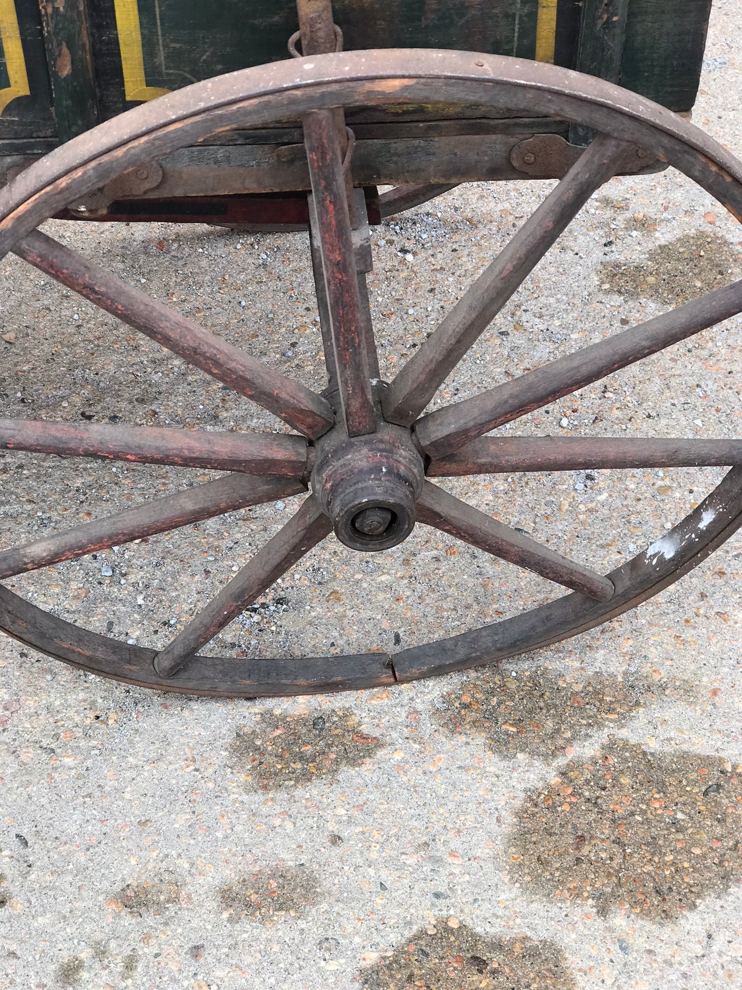 ANTIQUE CHILDS SIZE ADVERTISING BADGER FARM WAGON