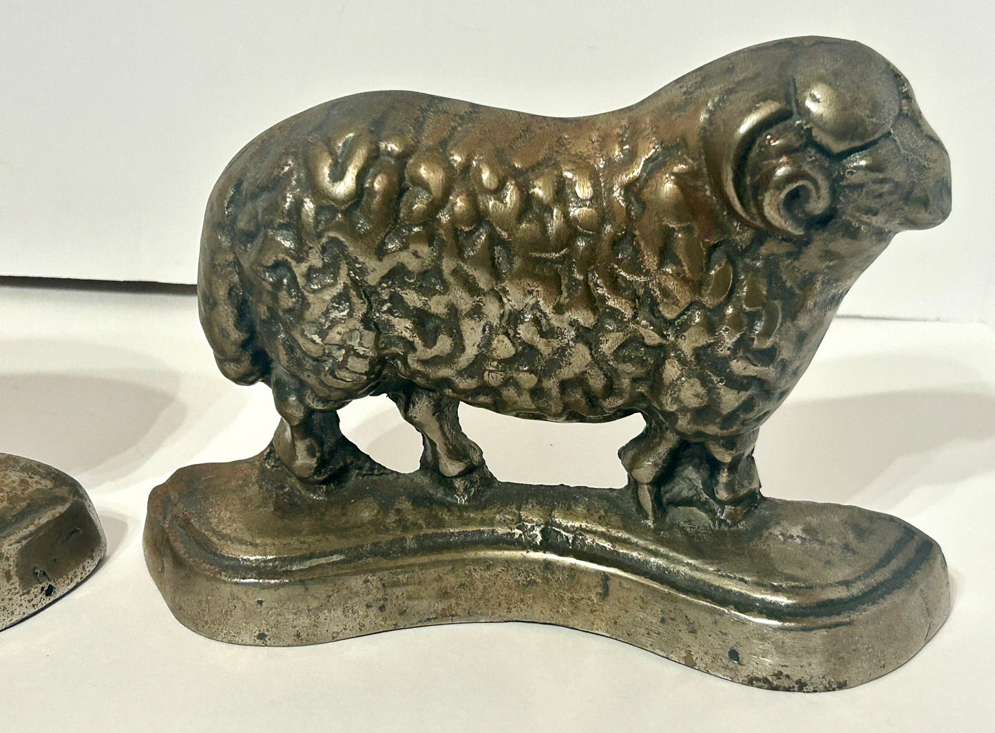 CAST IRON ANTIQUE RAM PAIR OF DOORSTOPS