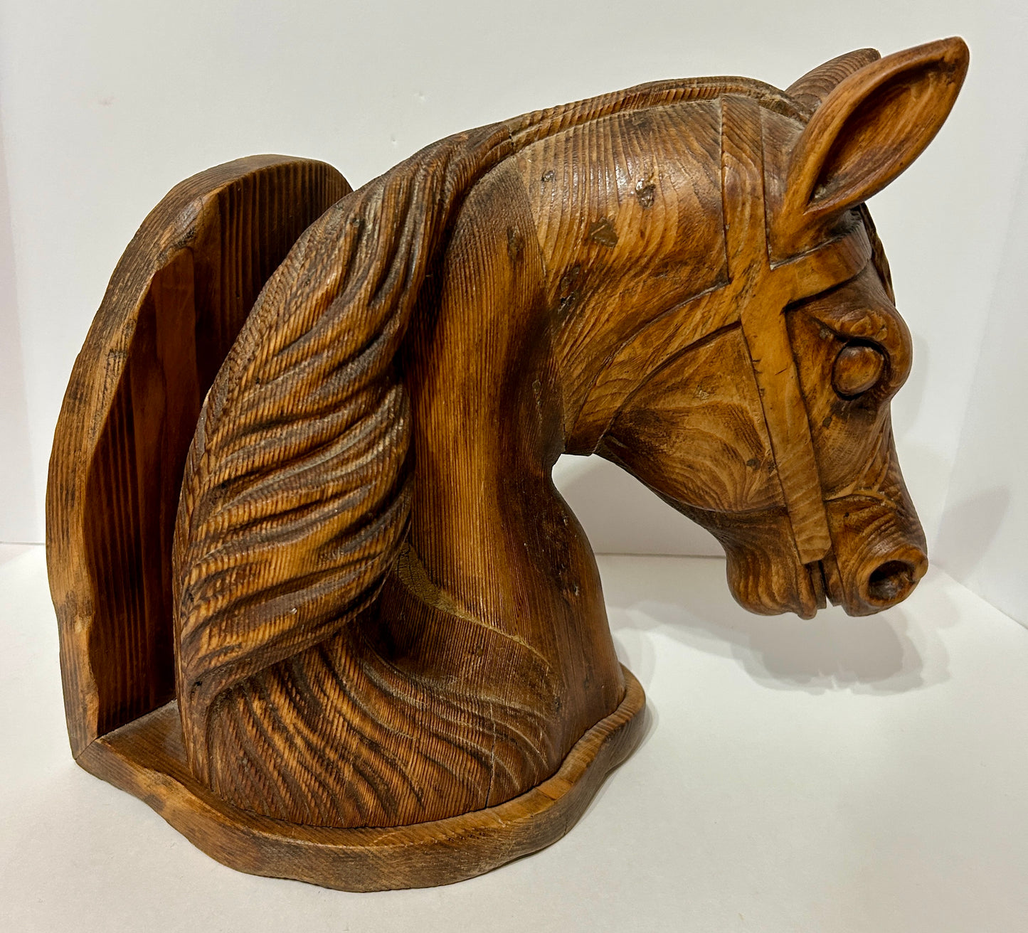 HORSE HEAD ANTIQUE WOODEN CARVING FOR HANGING