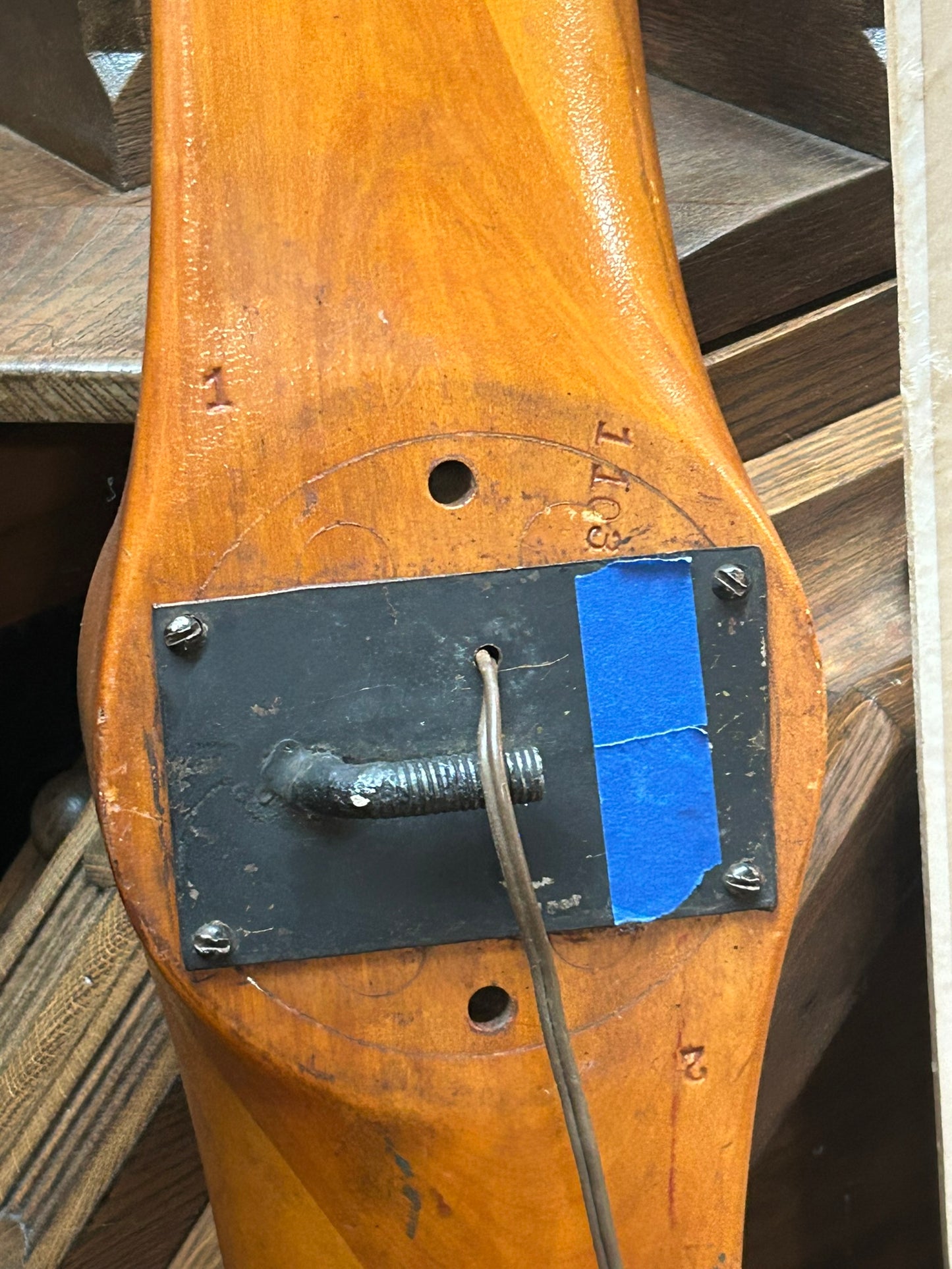 WOODEN 1930'S AIRPLANE PROPELLER 76" LONG MADE BY SENSENICH