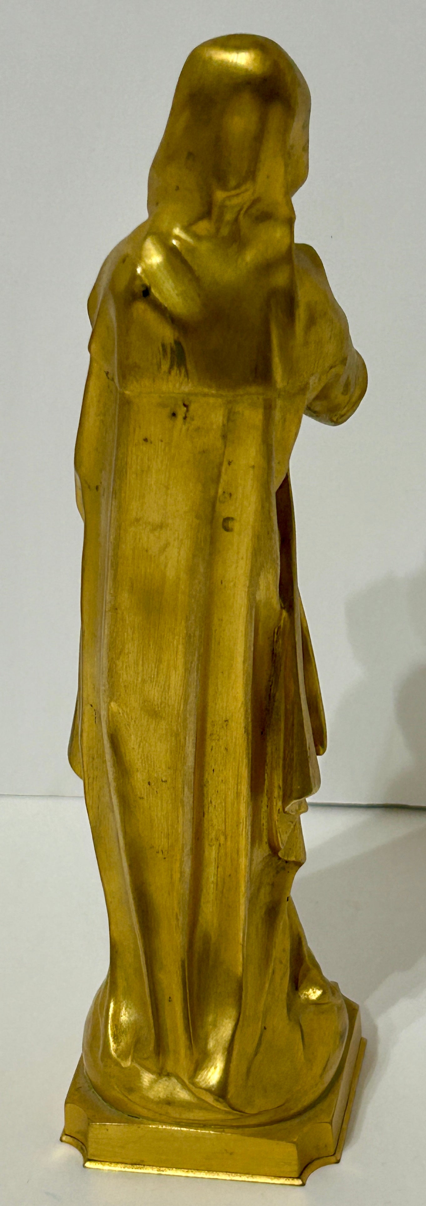 ANTIQUE BRONZE AND IVORY ANTIQUE SCULPTURE OF WOMAN