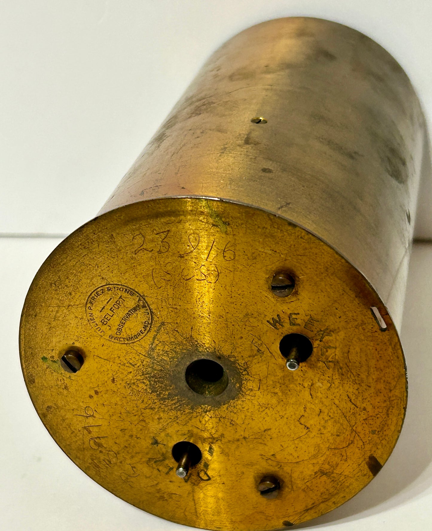 SCIENTIFIC ANTIQUE WIND UP DRUM FOR BAROGRAPH RECORDING BAROMETER