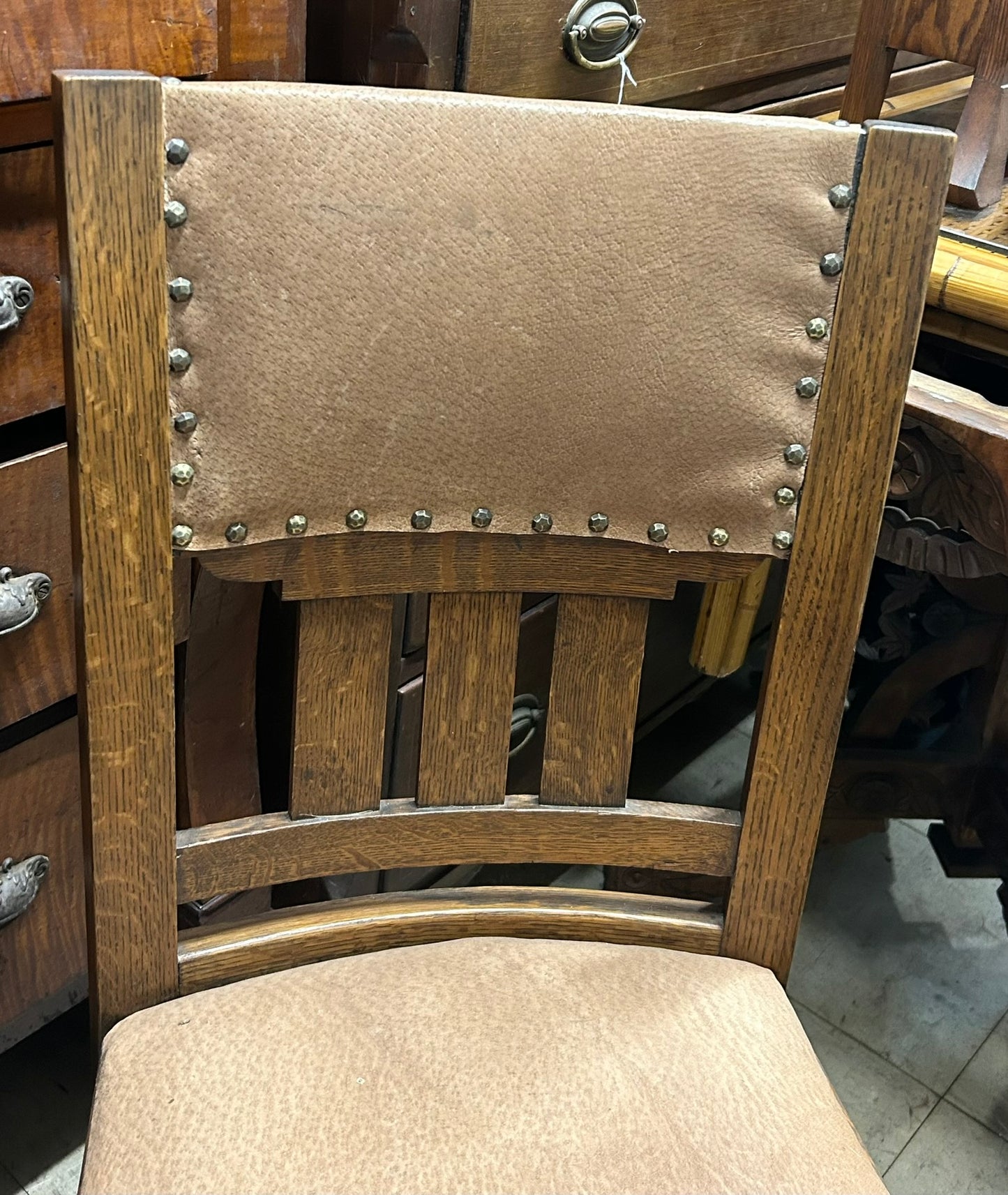OAK SET OF ELEVEN MATCHING QUALITY EARLY 1900'S ARTS & CRAFTS CHAIRS