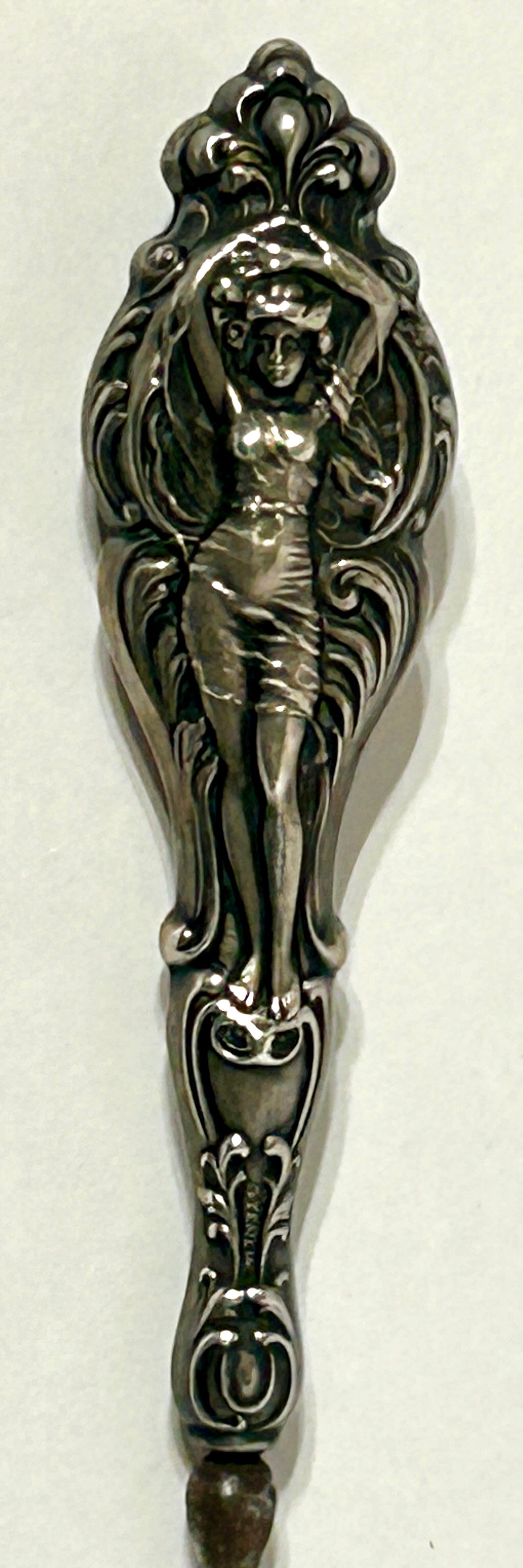STERLING SILVER ANTIQUE ART NOVEAU WOMAN DESIGN DRESSER FILE