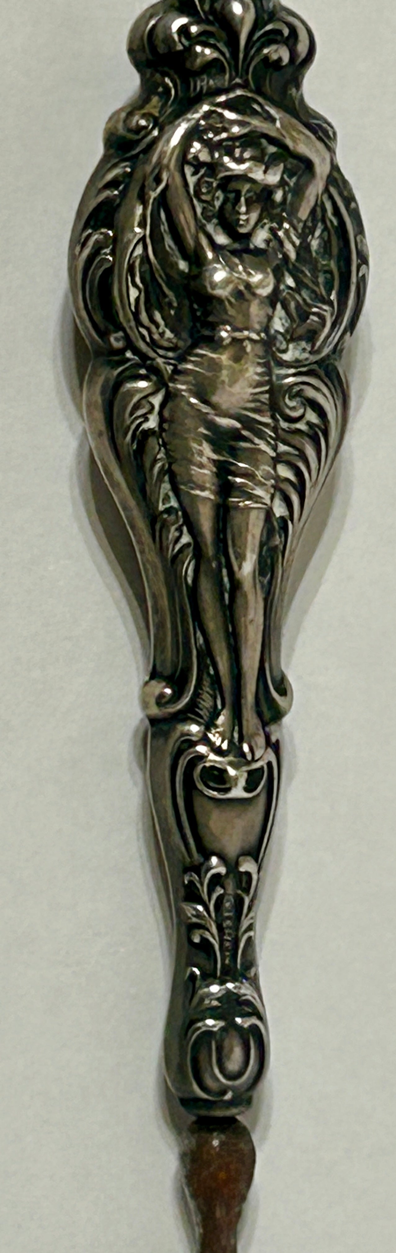 STERLING SILVER ANTIQUE ART NOVEAU WOMAN DESIGN DRESSER FILE