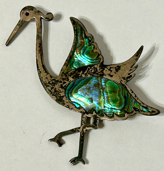 MEXICAN TAXCO STERLING STORK PIN