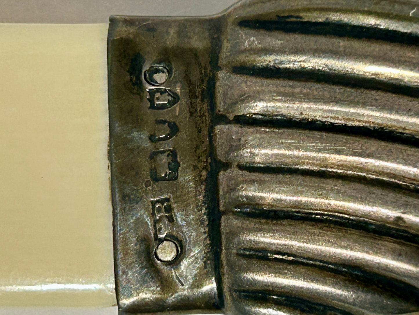 STERLING SILVER AND IVORY ANTIQUE PAGE TURNER