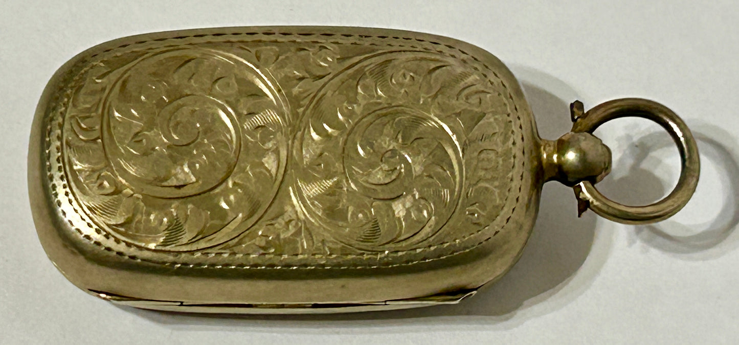 ANTIQUE STERLING SILVER COIN HOLDER