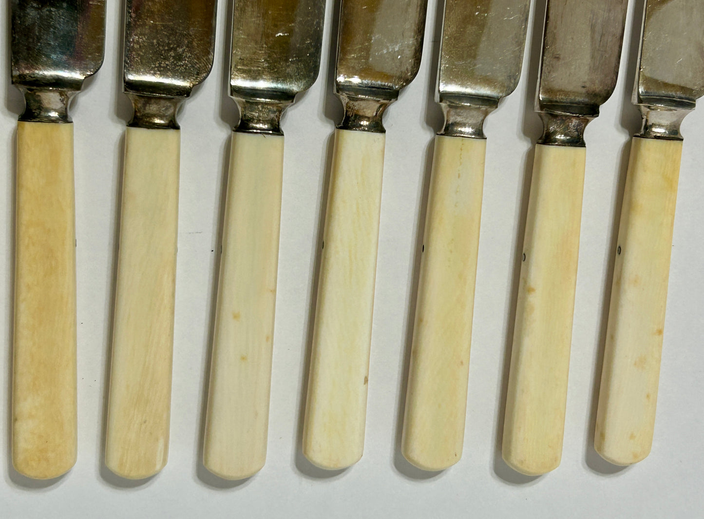 ANTIQUE IVORY HANDLE SET OF TWELVE KNIVES