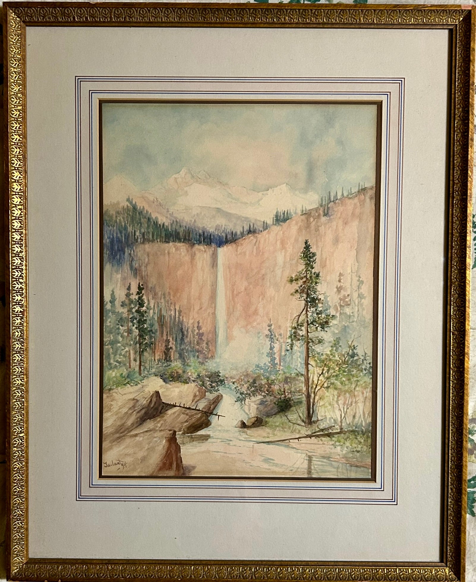 RICHARD TALLANT-COLORADO, UTAH, OHIO ARTIST 1853-1939 WATERCOLOR PAINT ...