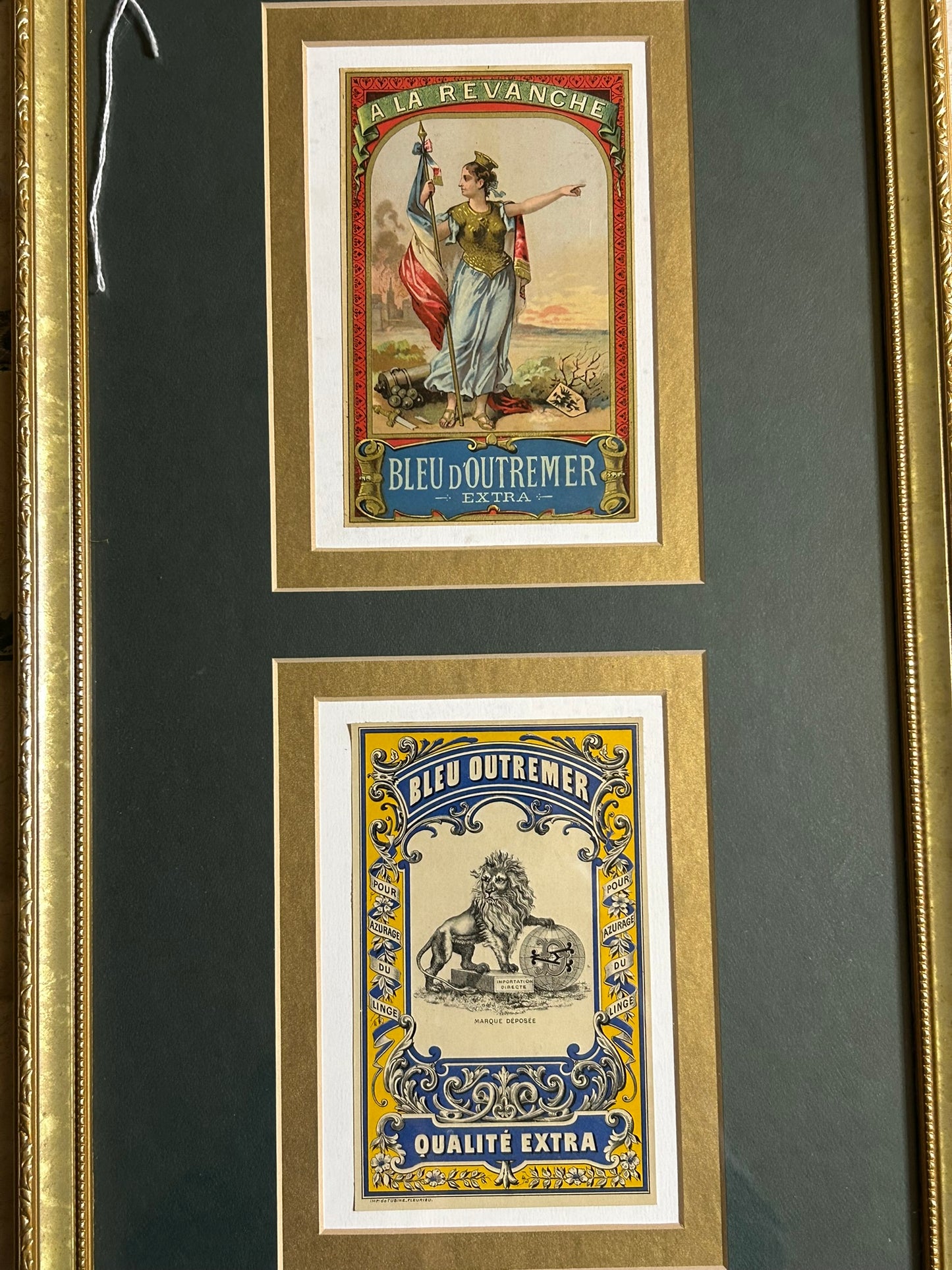 FRENCH PAIR OF FRAMED ANTIQUE FANCY LABELS
