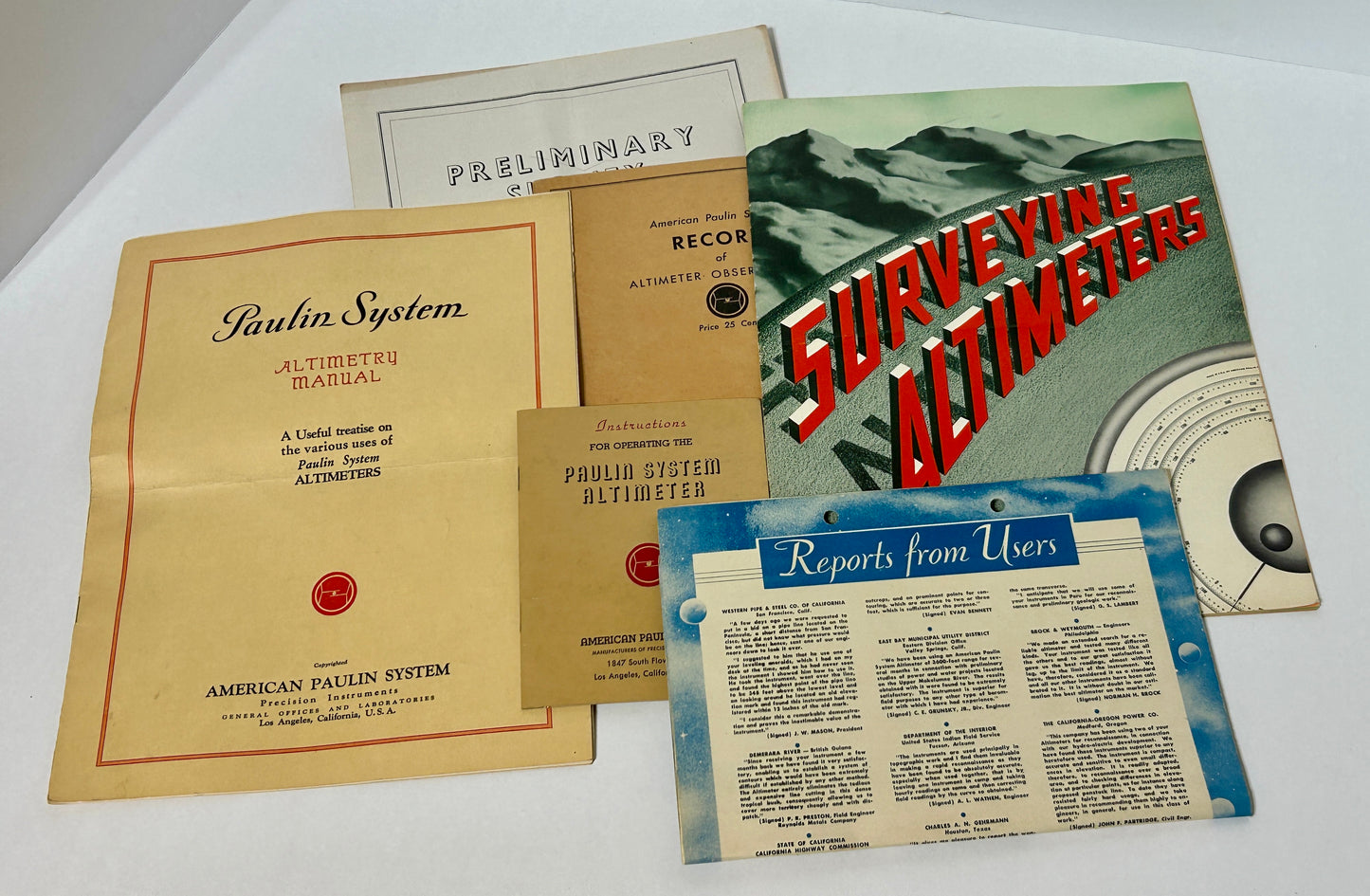 SURVEYING ALTIMETER WITH BOX AND CASE