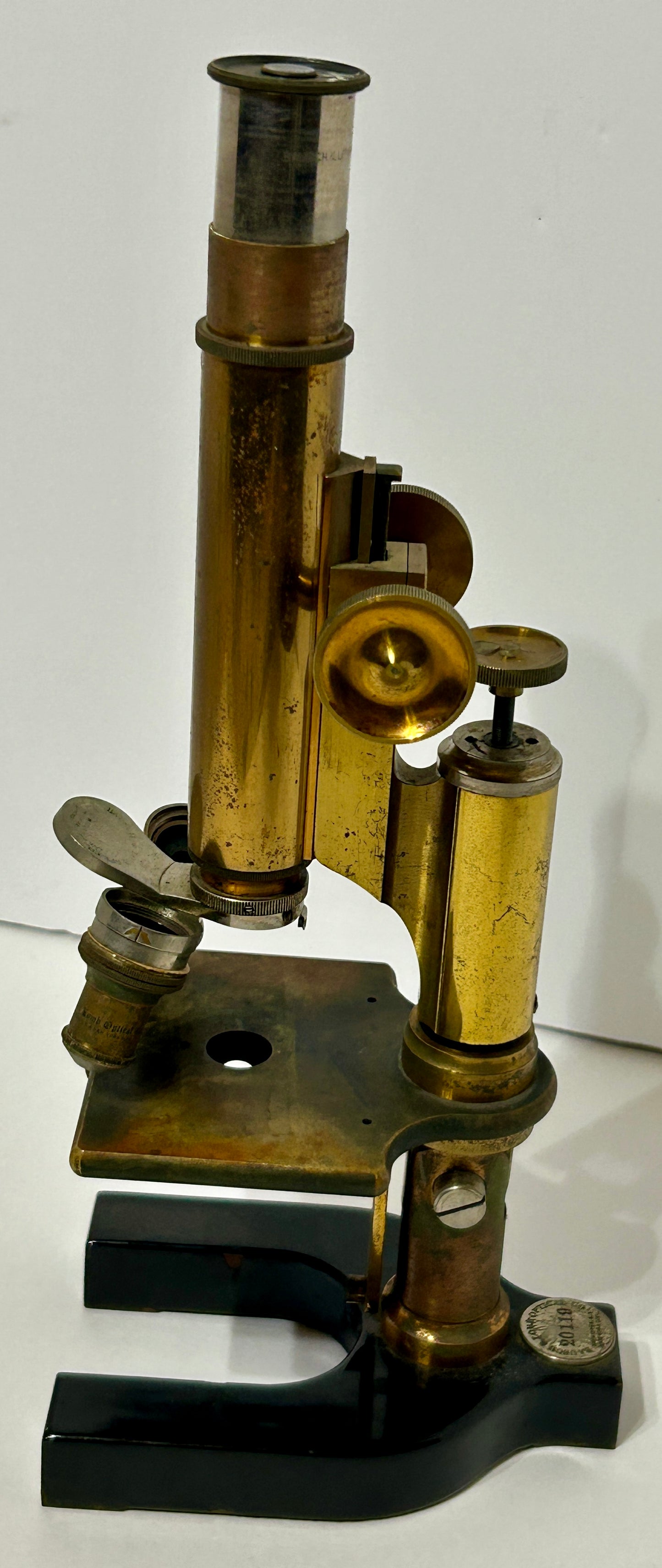 ANTIQUE BRASS MICROSCOPE BY BUSCH AND LOMB