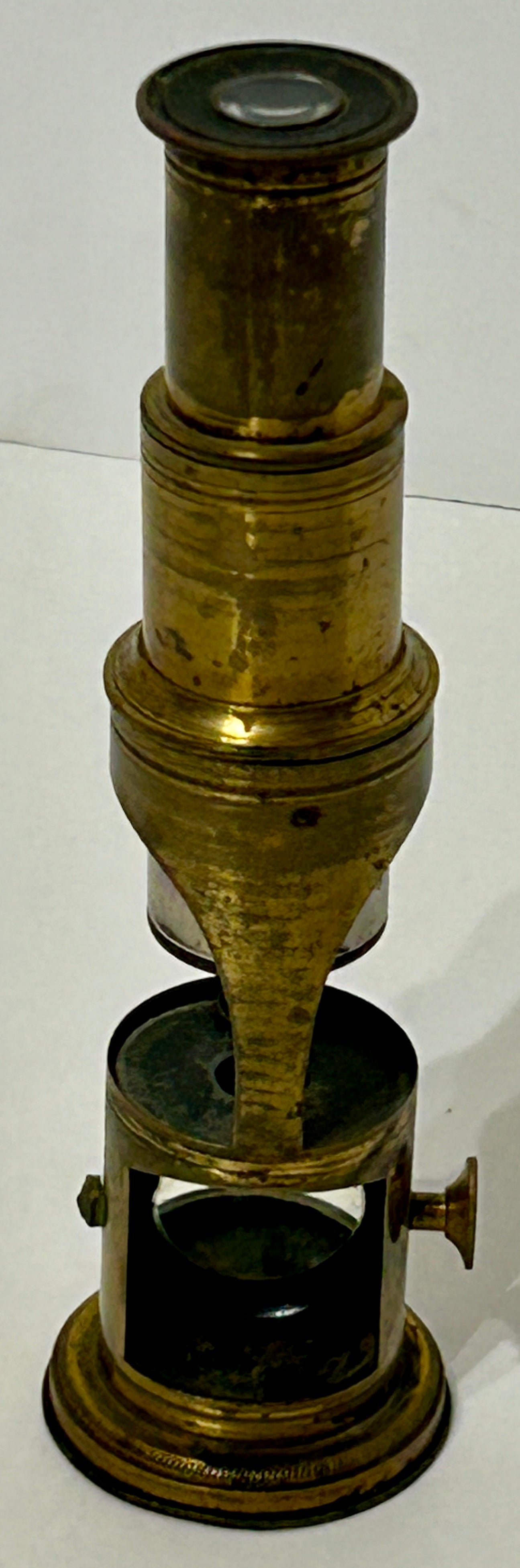 BRASS MICROSCOPE EARLY SMALL SIZE