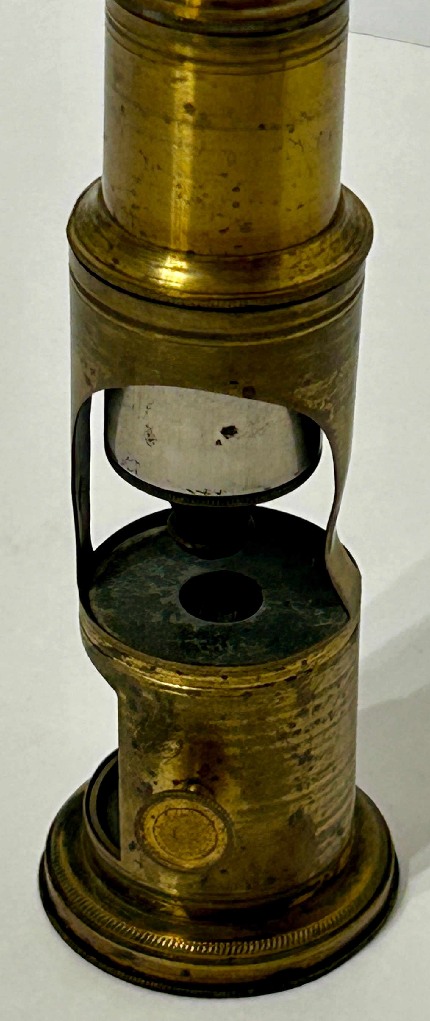 BRASS MICROSCOPE EARLY SMALL SIZE