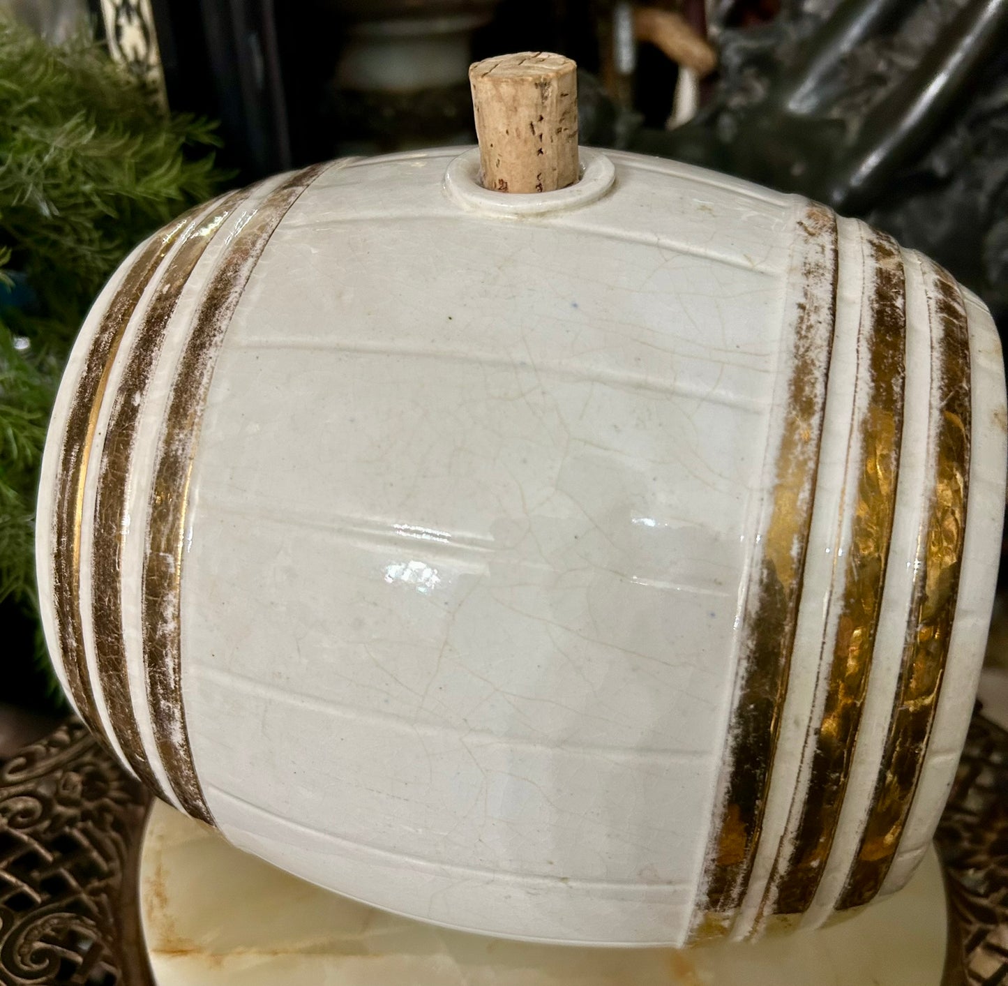 EDELWEISS RYE POTTERY ANTIQUE KEG