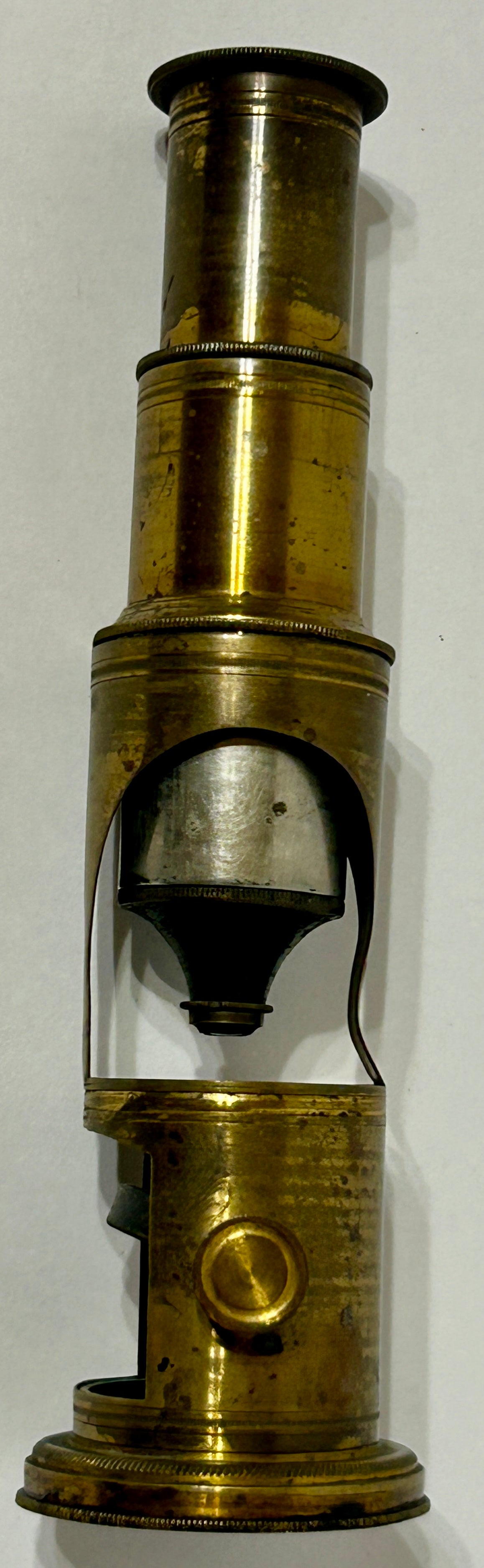 BRASS MICROSCOPE EARLY SMALL SIZE
