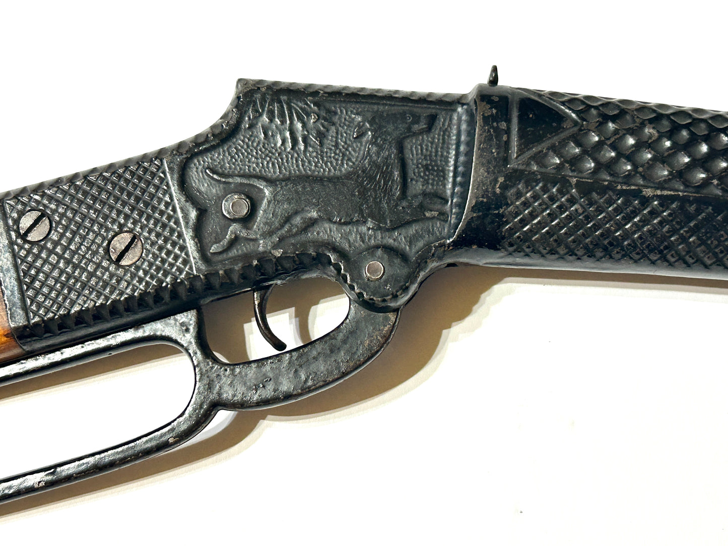 ANTIQUE AIR RIFLE COLUMBIAN AND BAILEY CHAMPION MODEL 1893 AIR RIFLE TYPE 8 STEEL BARREL