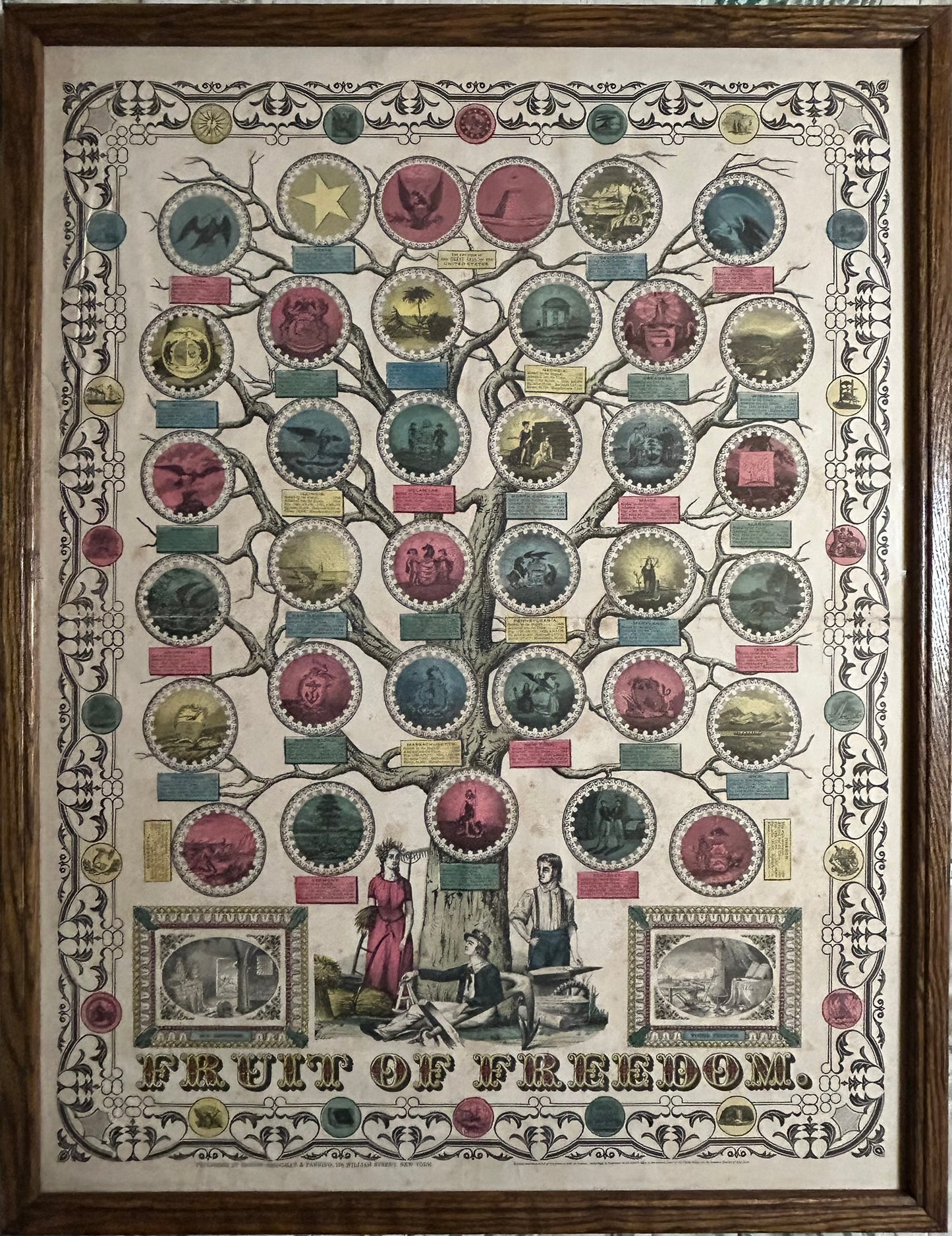 FRUIT OF FREEDOM ANTIQUE PRINT