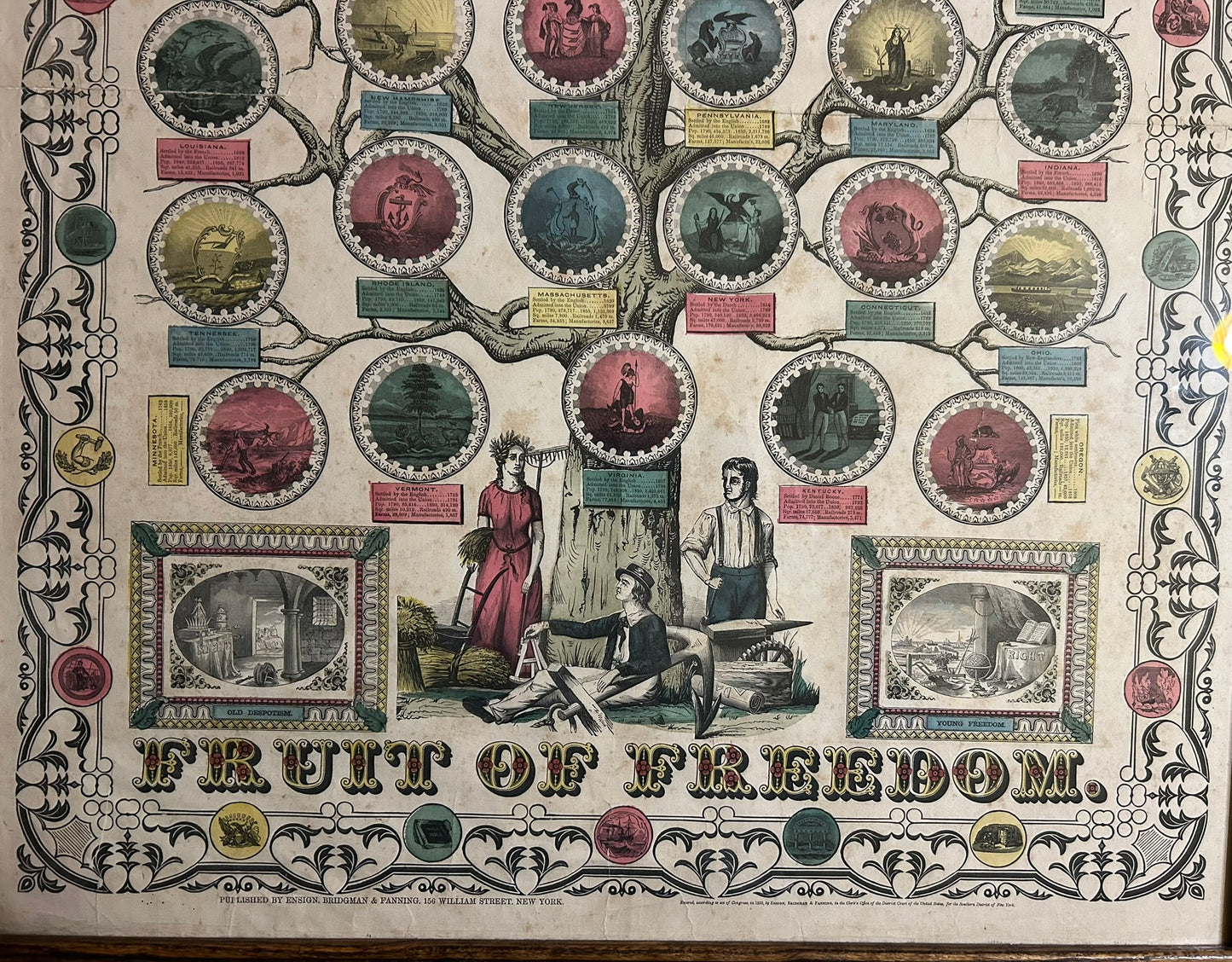 FRUIT OF FREEDOM ANTIQUE PRINT