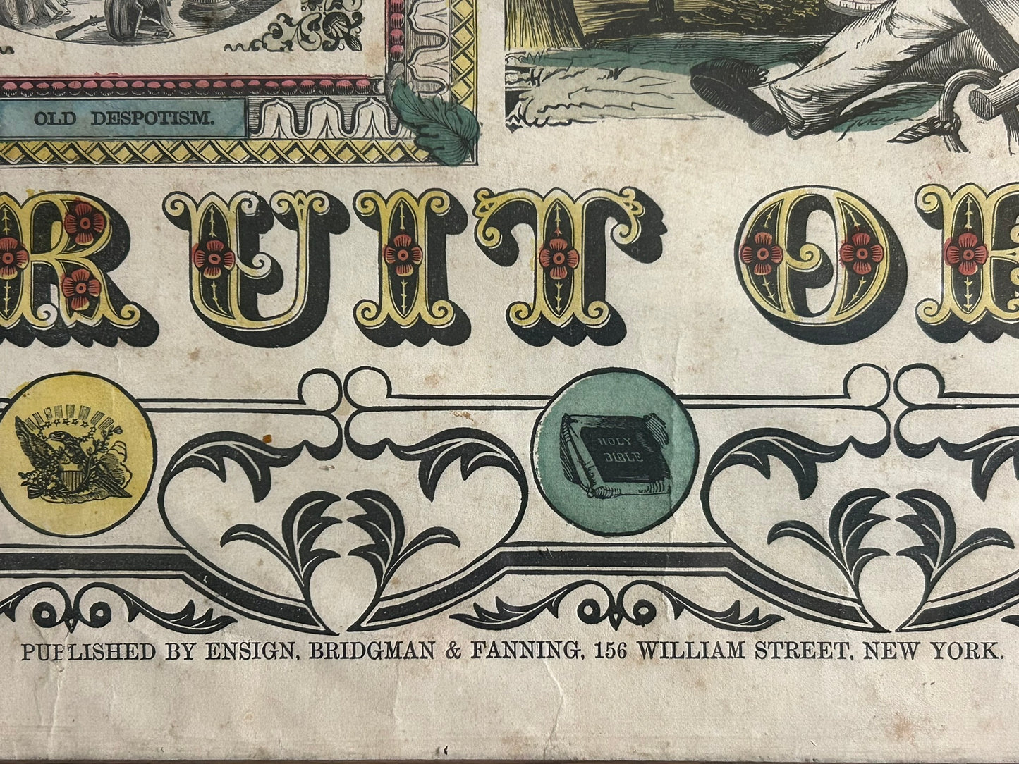 FRUIT OF FREEDOM ANTIQUE PRINT