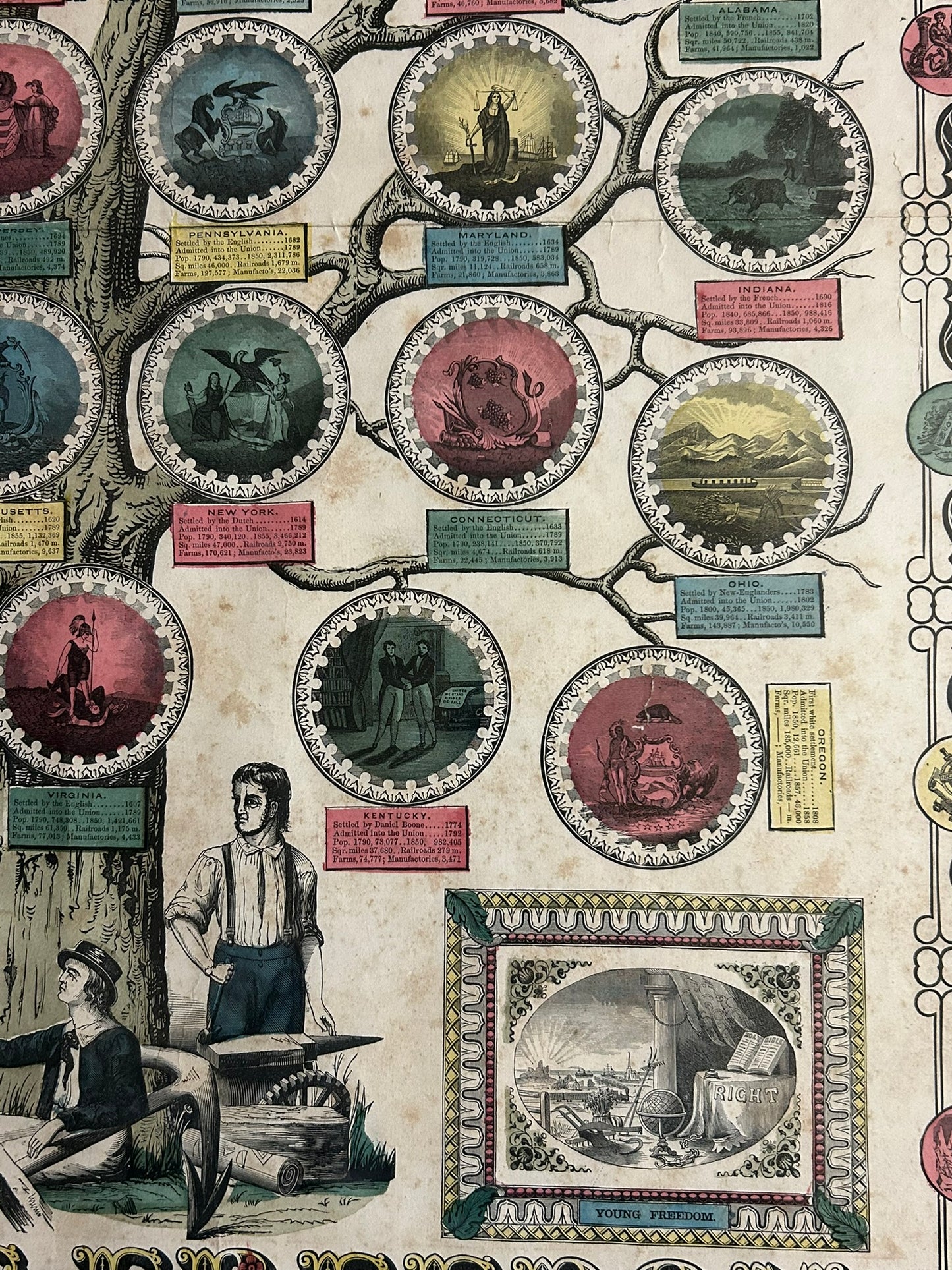 FRUIT OF FREEDOM ANTIQUE PRINT
