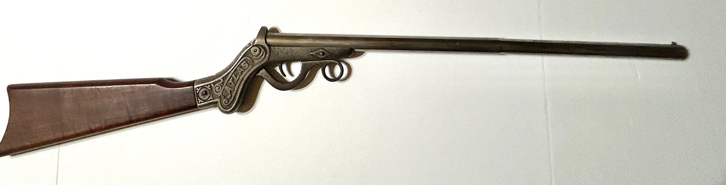 ANTIQUE AIR RIFLE ATLAS MODEL 1885 AIR RIFLE WITH STOCK STAMP