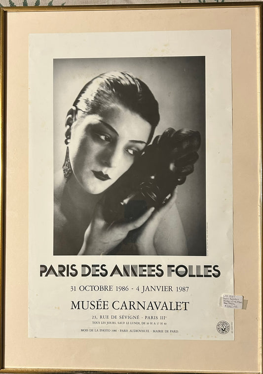 MAN RAY PHOTO ON FRENCH 1987 EXHIBIT POSTER