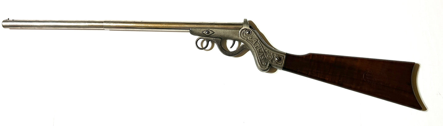 ANTIQUE AIR RIFLE ATLAS MODEL 1885 AIR RIFLE WITH STOCK STAMP