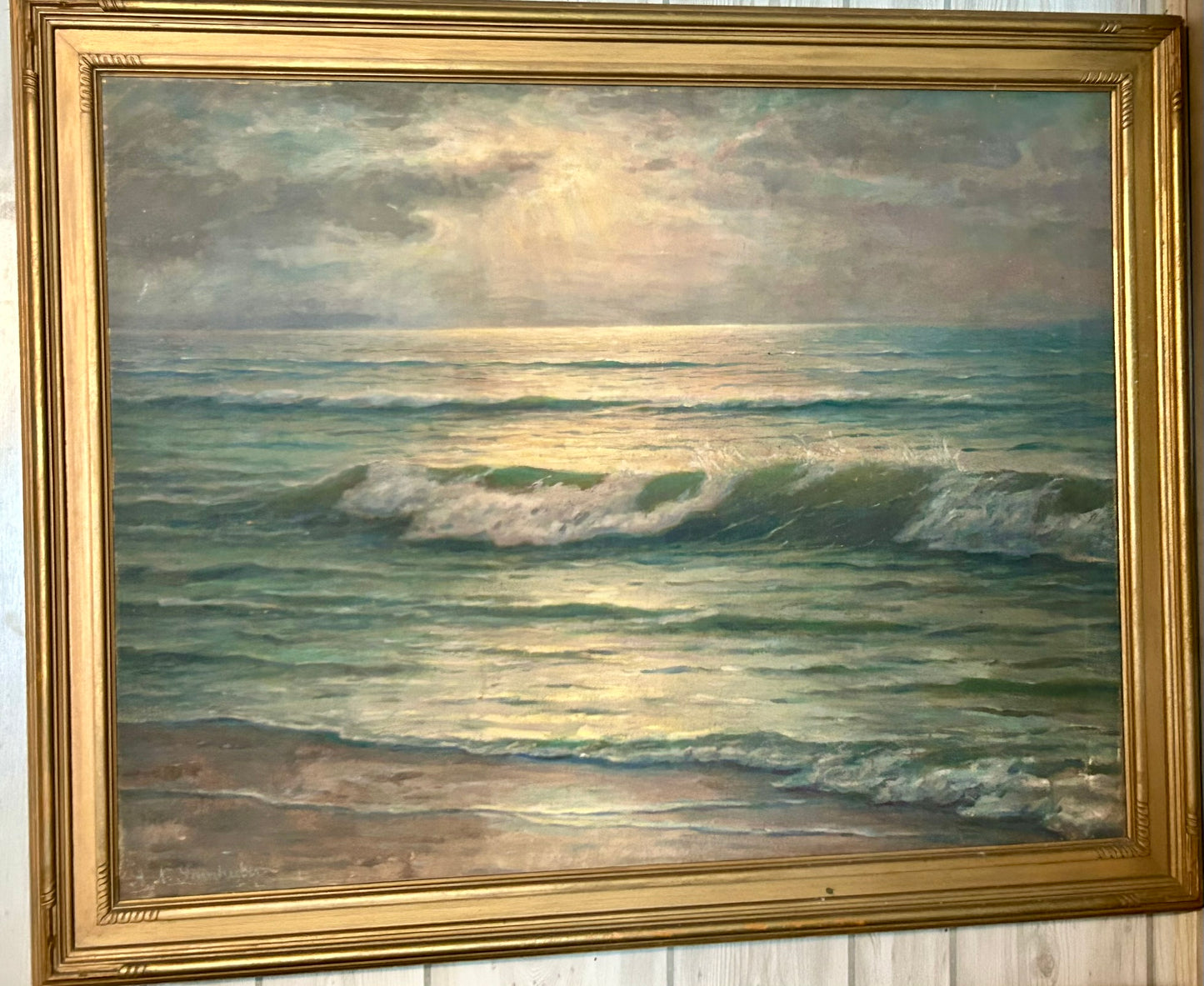 ANNA NATALIE SINNHUBER 1864-1947 SEASCAPE PAINTING