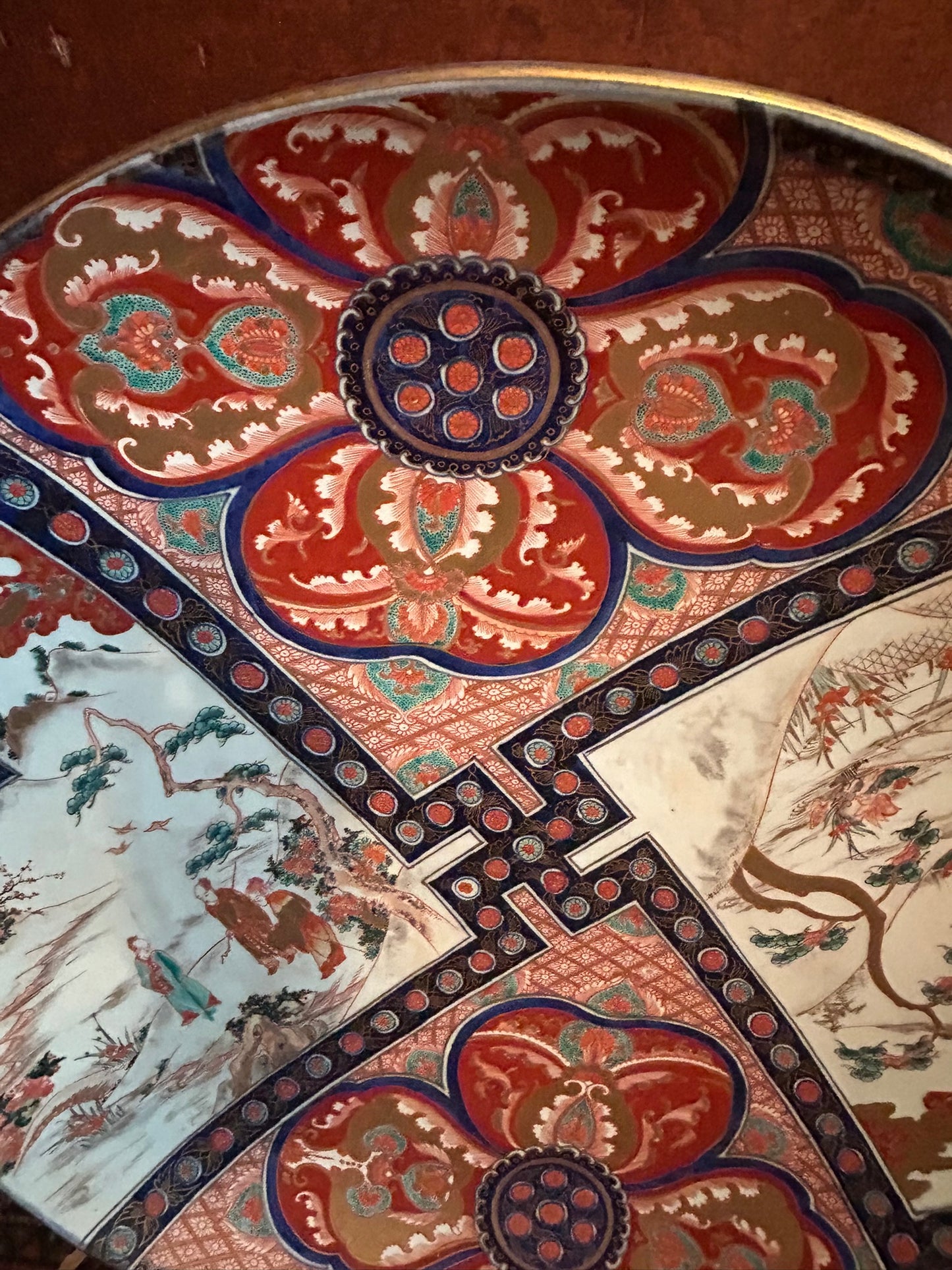JAPANESE IMARI ANTIQUE CHARGER LATE 1800'S