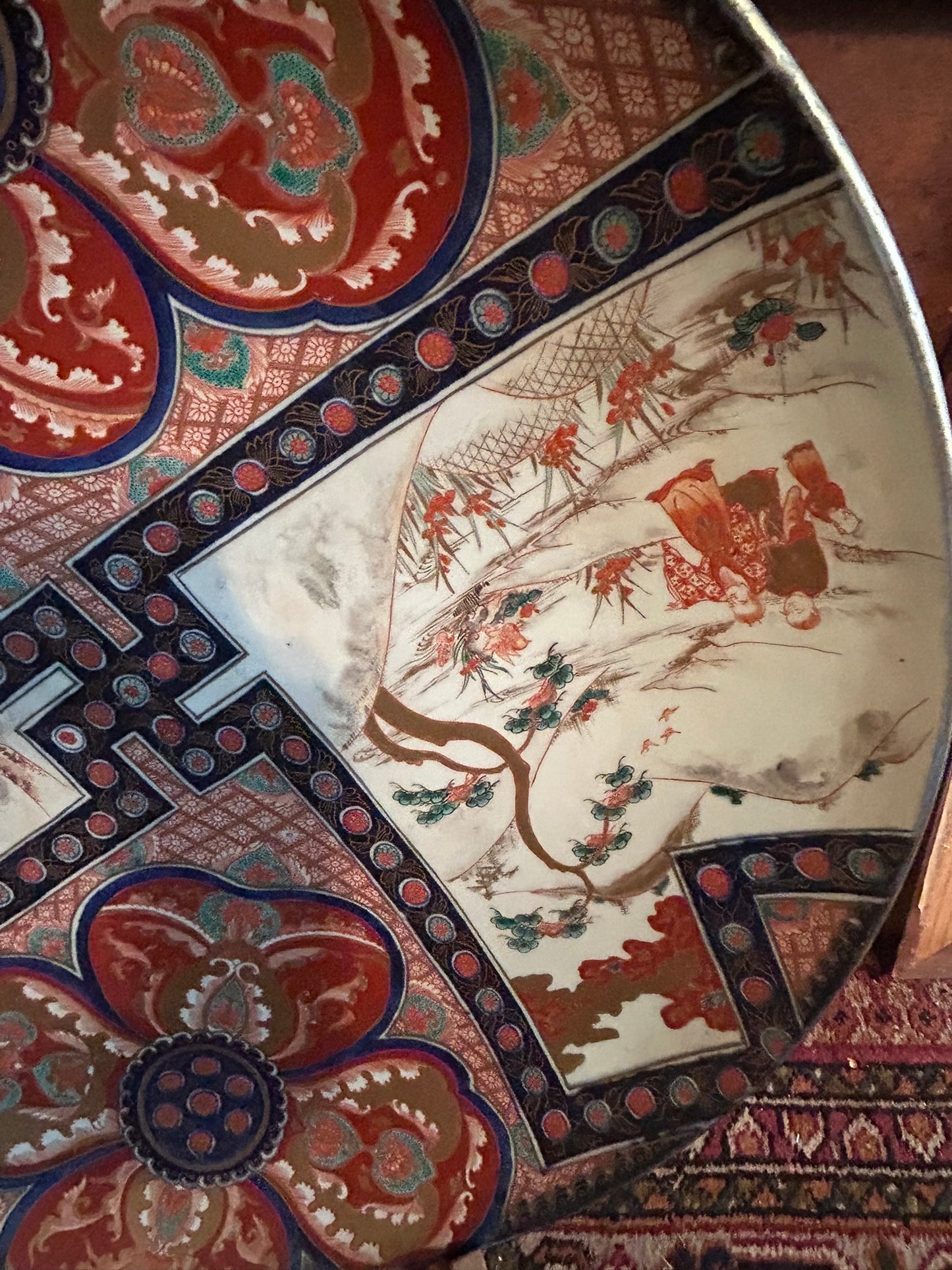 JAPANESE IMARI ANTIQUE CHARGER LATE 1800'S
