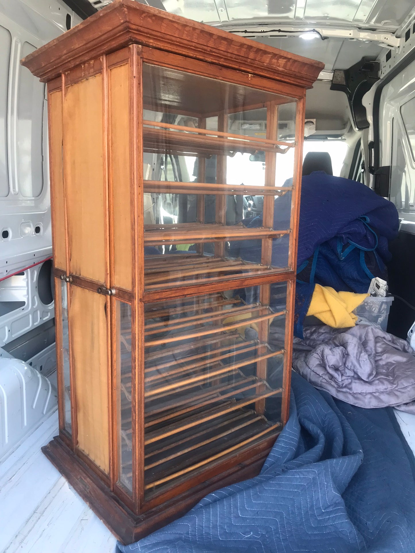 LARGE ANTIQUE STORE RIBBON CABINET