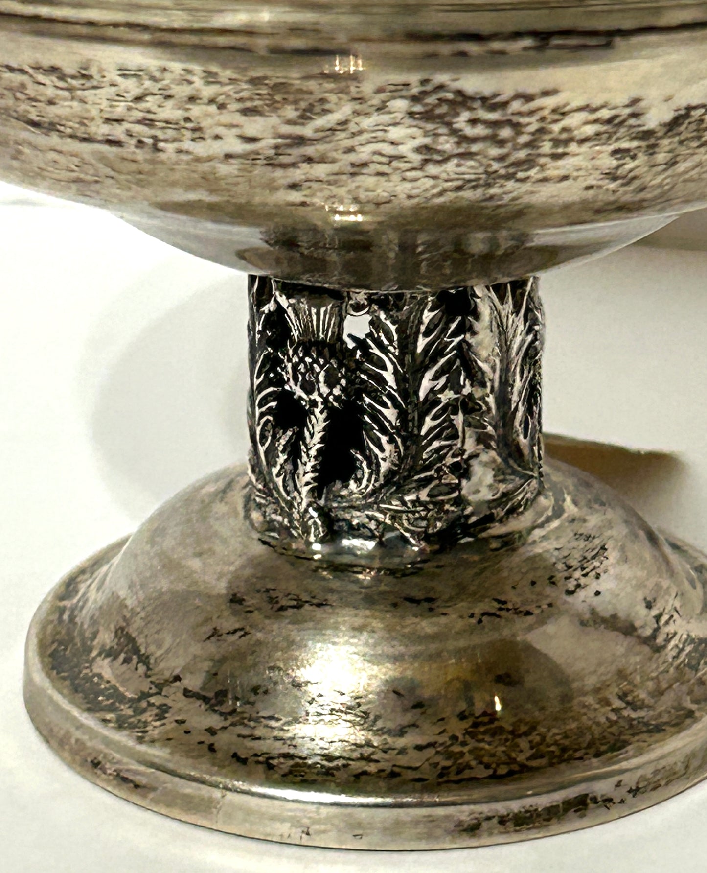 STERLING SILVER THISTLE PATTERN COVERED COMPOTE